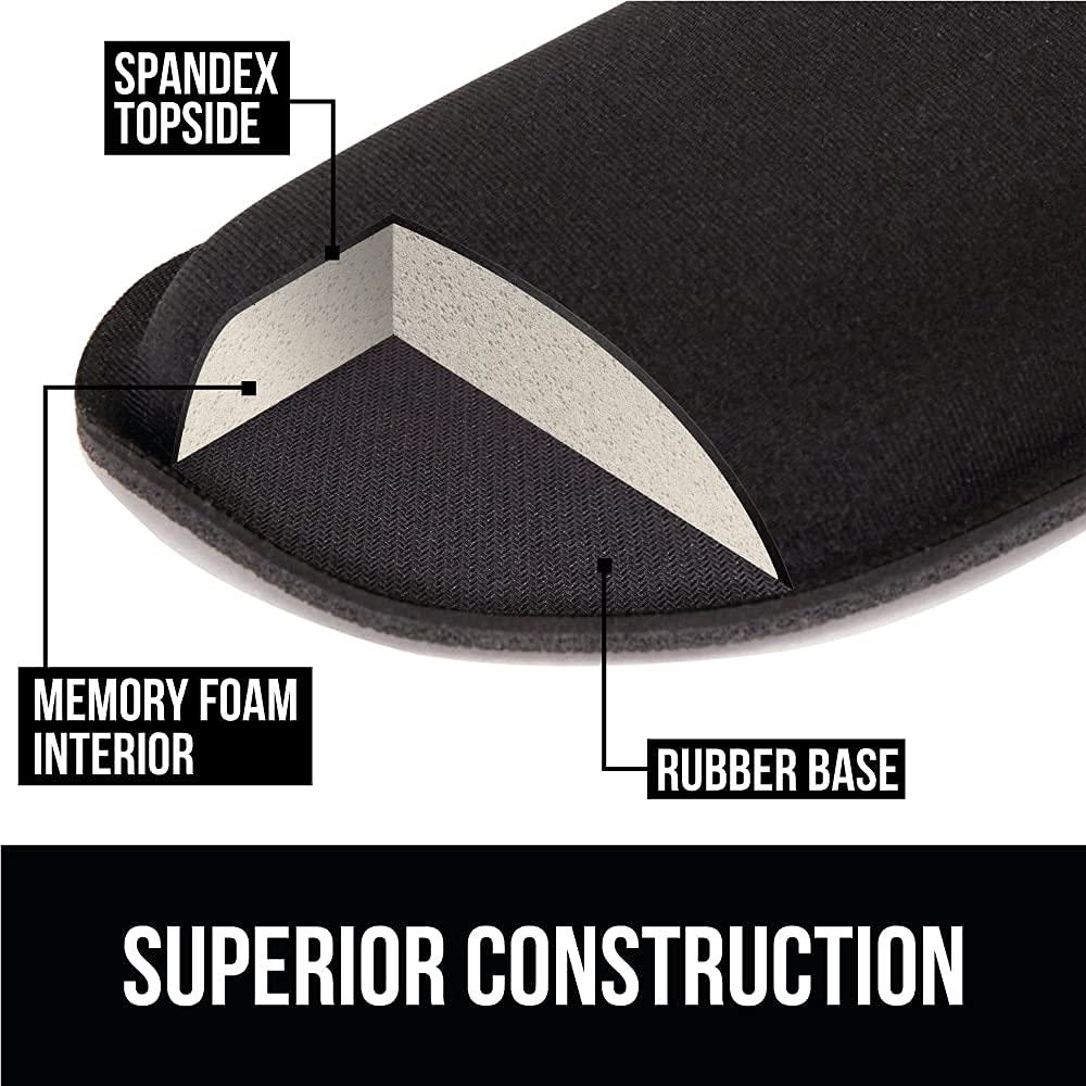 Gorilla Grip Soft Gel Memory Foam Ergonomic Wrist Rest, Slip Resistant, Comfortable Keyboard and Mouse Pad Cushion Set, Typing Pain Relief, Support for Office Computer Desks, Laptops, Gaming, Black - Image 5