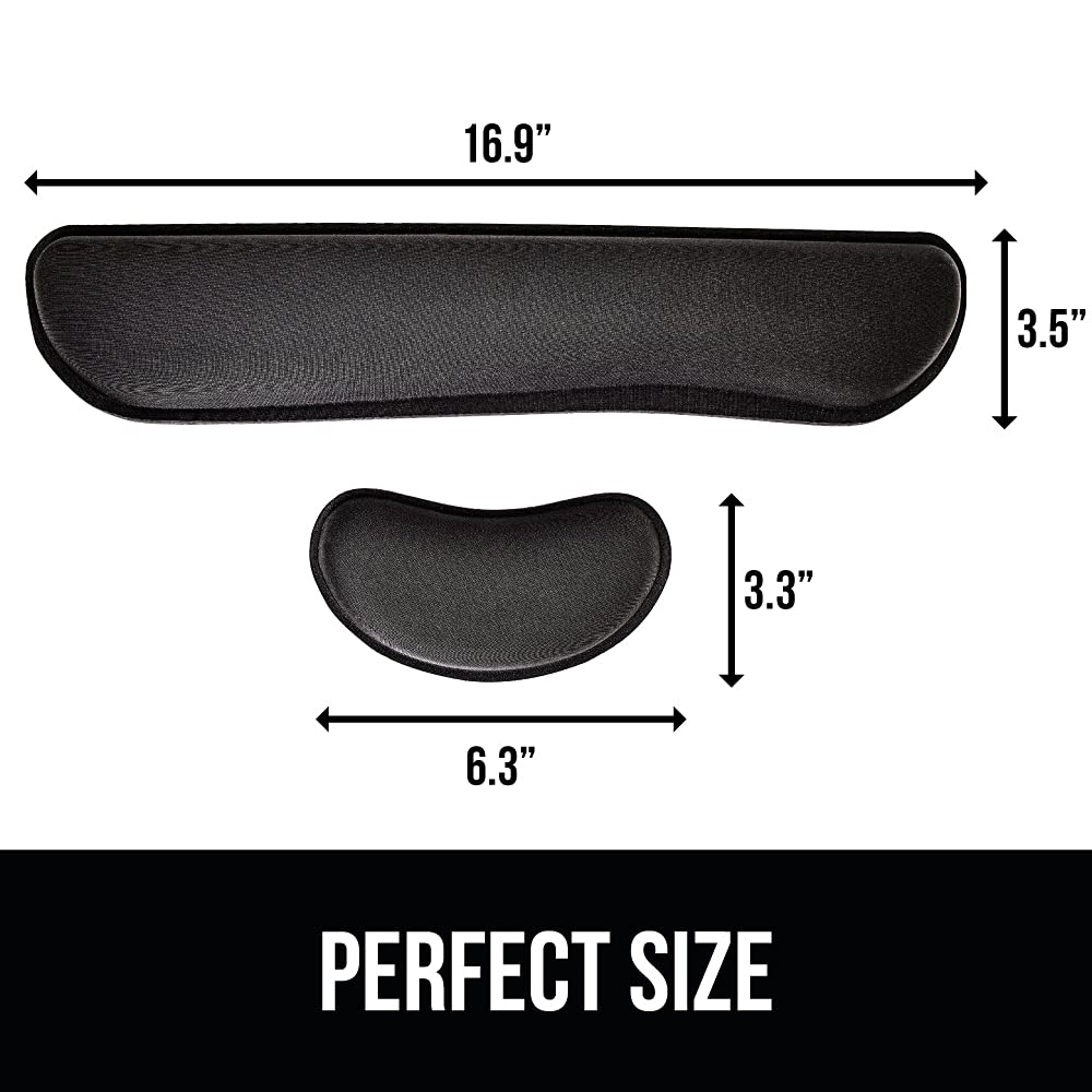 Gorilla Grip Soft Gel Memory Foam Ergonomic Wrist Rest, Slip Resistant, Comfortable Keyboard and Mouse Pad Cushion Set, Typing Pain Relief, Support for Office Computer Desks, Laptops, Gaming, Black - Image 9