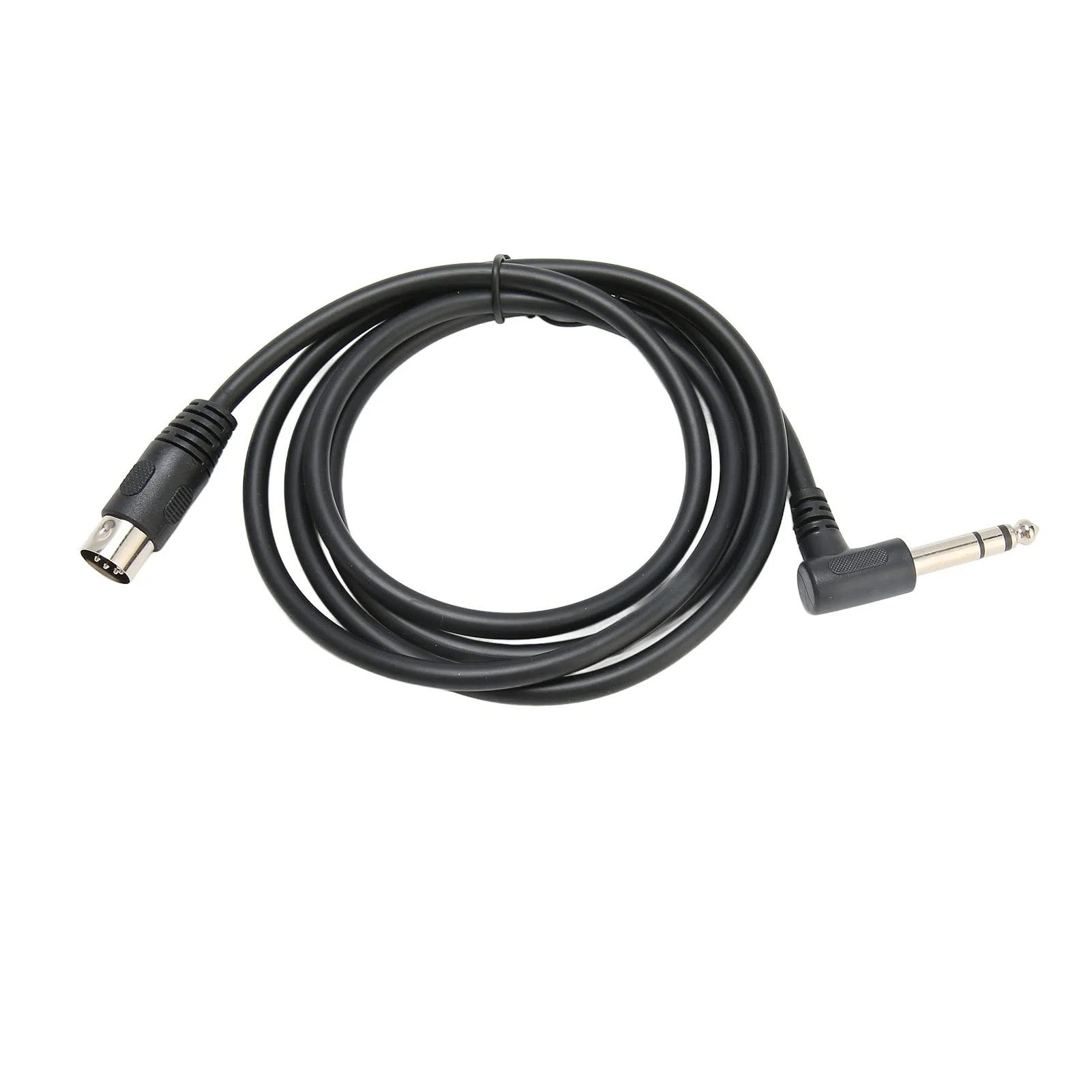 Goshyda 1/4 Inch to DIN 5 Pin Cable, 90 Degree 6.35mm Male to MIDI 5Pin Male TRS Stereo Audio Cable for Speaker, Amplifier, Mixer, MIDI Keyboard, 4.9ft - Image 2