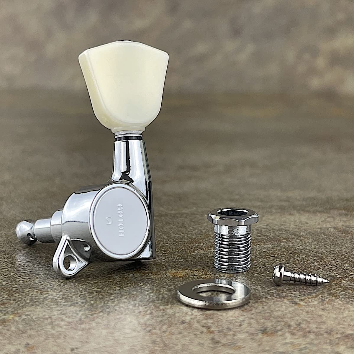 Gotoh Large Schaller-style Knob Tuners Chrome (3 Per Side) - Image 3