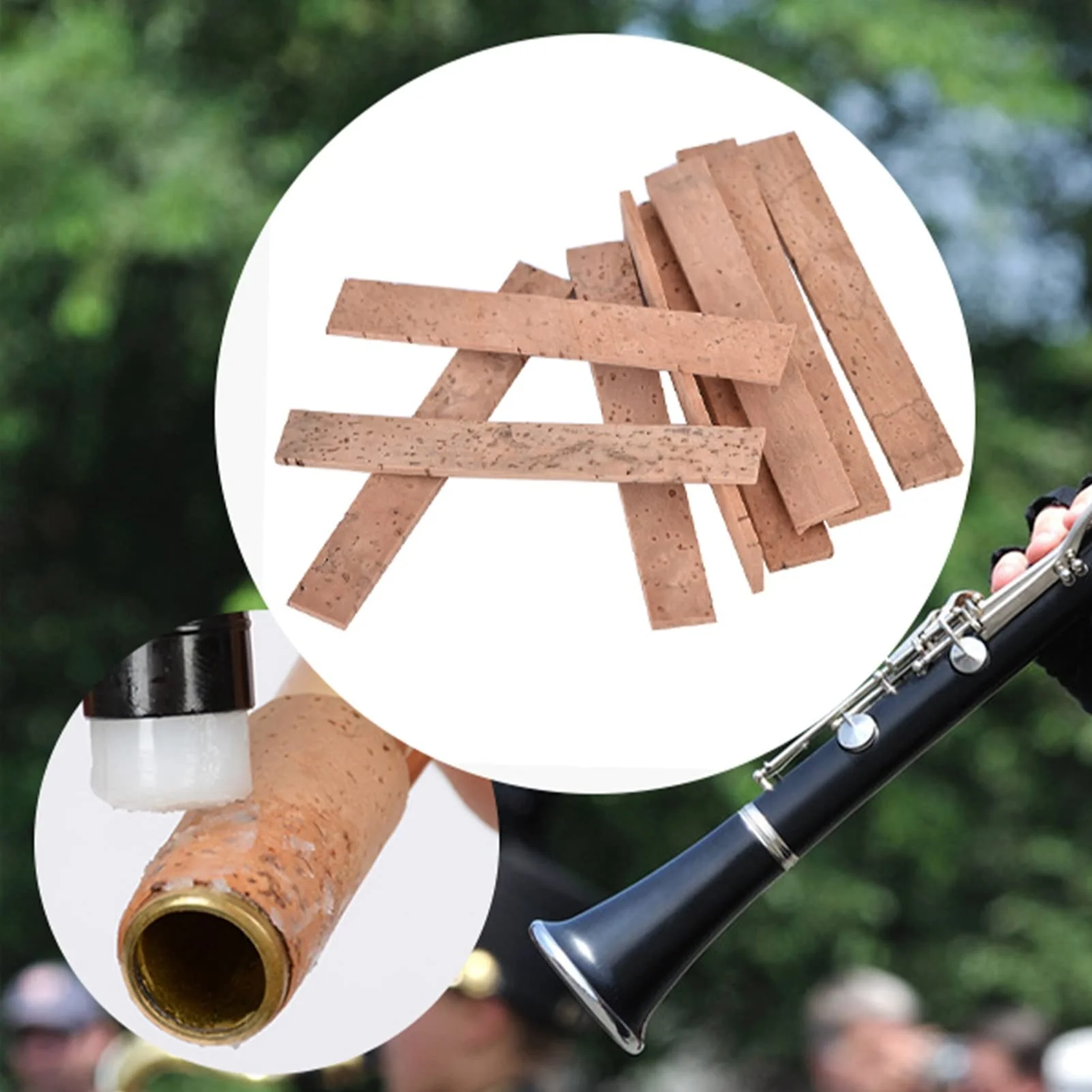 GOTOTOP Clarinet Accessories Set of 10 Clarinet Neck Joint Cork Cork Clarinet Instrument Repair Kit Parts for Neck Cork - Image 8
