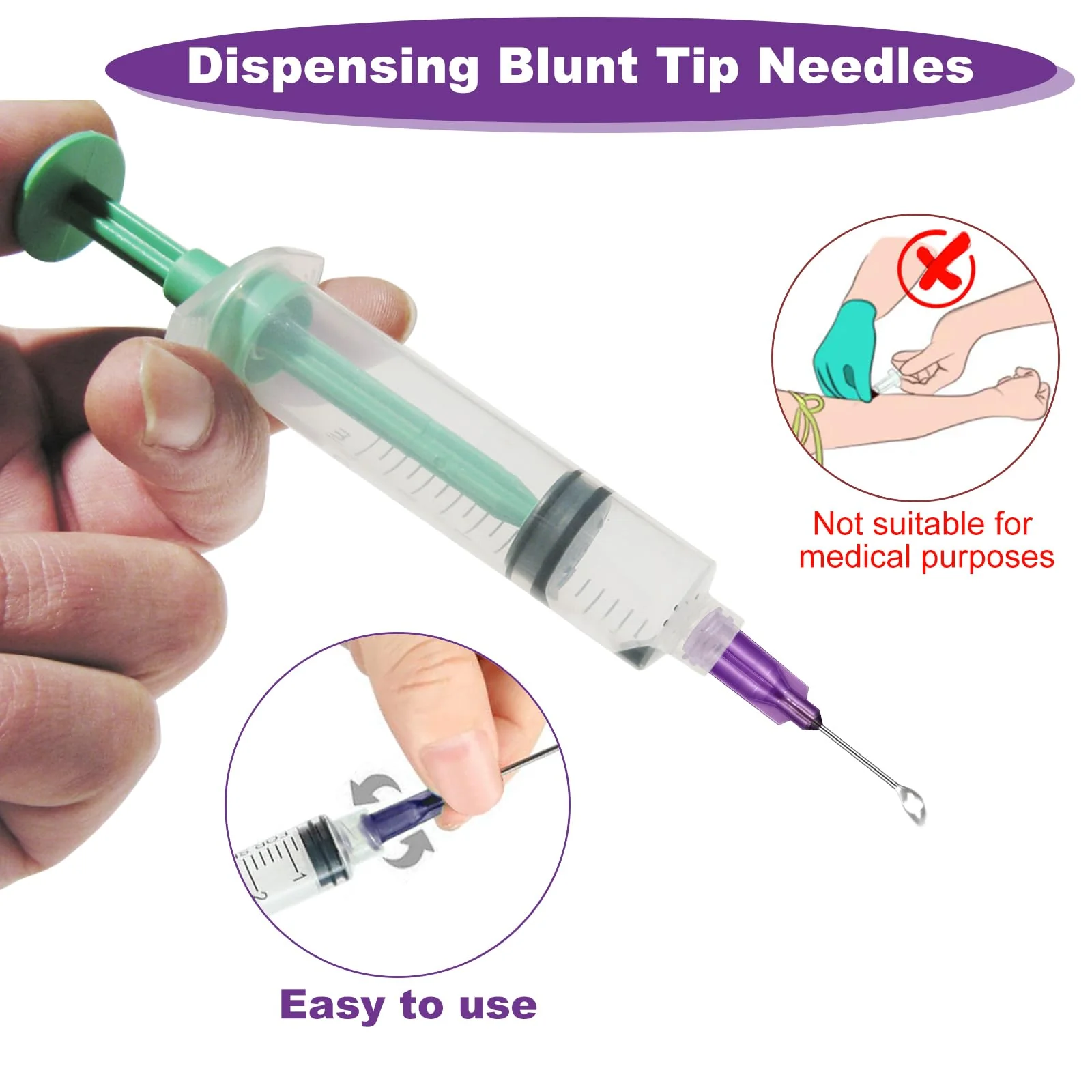 GOTRUST 1/2 inch blunt tip dosing needle, 140 pieces dispensing needle sets, syringing needles blunt, blunt syringe needle, syringe needles for refilling inks, glue and syringe - Image 3