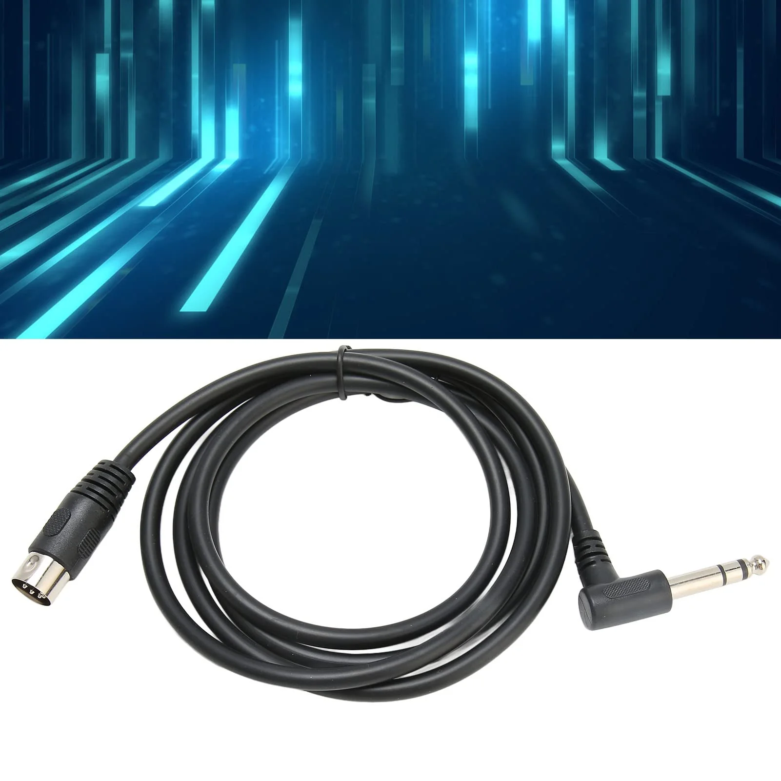 GOWENIC 6.35mm Male to MIDI Din 5Pin Male Cable, 90 Degree 6.35mm Male to MIDI Din 5Pin Male Cable, for 6.35mm Interface Professional Sound Microphones to MIDI Interface Devices - Image 6