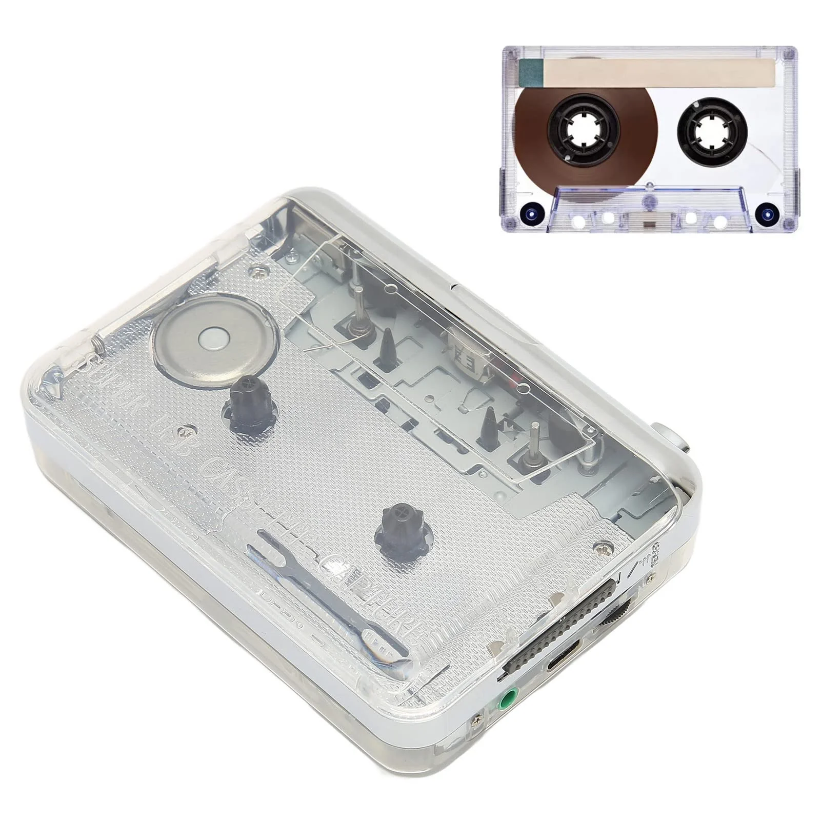 GOWENIC Cassette Player, USB Cassette to MP3 Converter Portable Walkman Cassette Music Player Tape to MP3 Player, with 3.5mm Headphone Jack, Compatible for OS X PC - Image 5