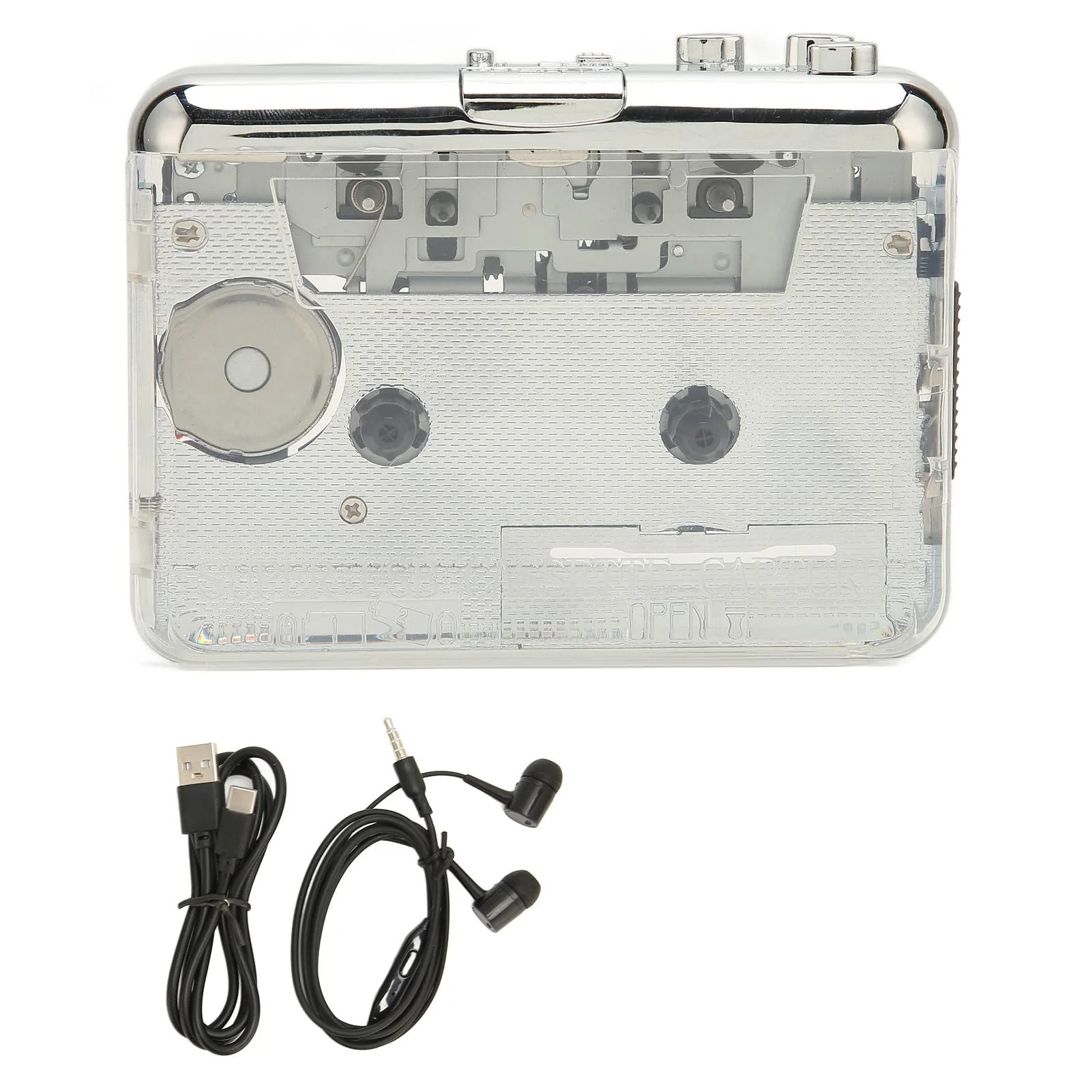 GOWENIC Cassette Player, USB Cassette to MP3 Converter Portable Walkman Cassette Music Player Tape to MP3 Player, with 3.5mm Headphone Jack, Compatible for OS X PC - Image 7