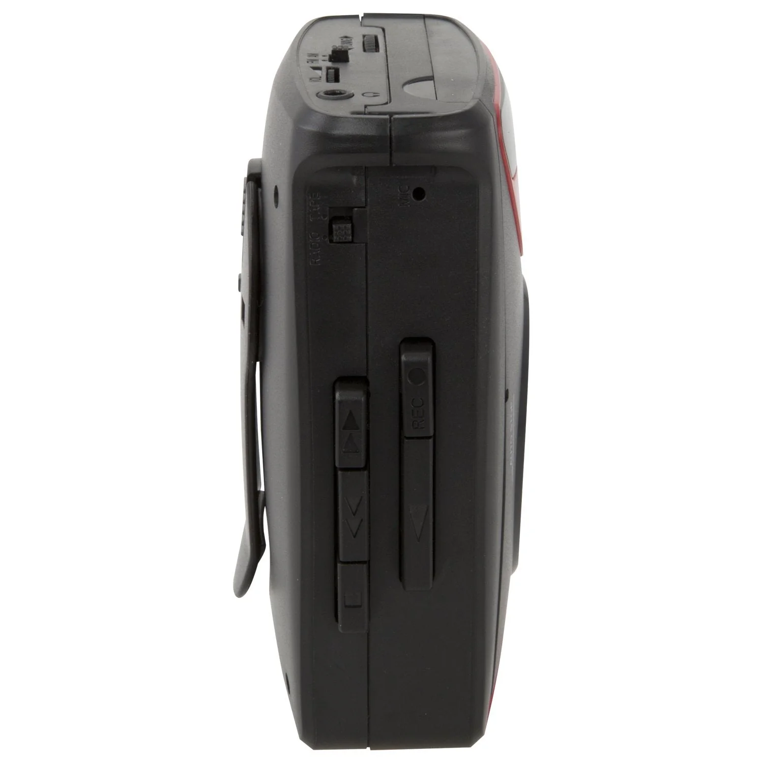 GPX Portable Cassette Player, 3.54 x 1.57 x 4.72 Inches, Requires 2 AA Batteries - Not Included, Red/Black (CAS337B) Black/Red - Image 6