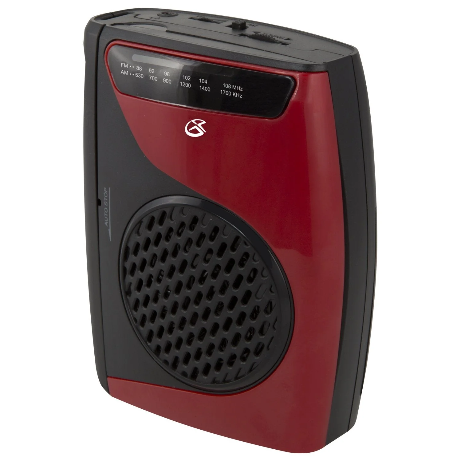 GPX Portable Cassette Player, 3.54 x 1.57 x 4.72 Inches, Requires 2 AA Batteries - Not Included, Red/Black (CAS337B) Black/Red - Image 7