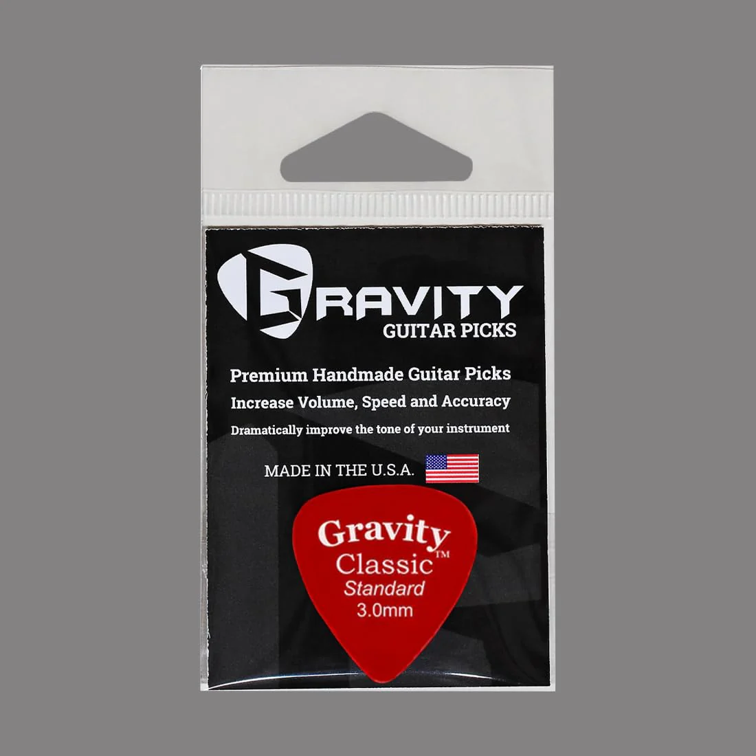 Gravity Guitar Picks - Made of Acrylic - Brighter, Louder, Faster - Classic Standard 3.0mm - 8 Color Assortment - Image 2