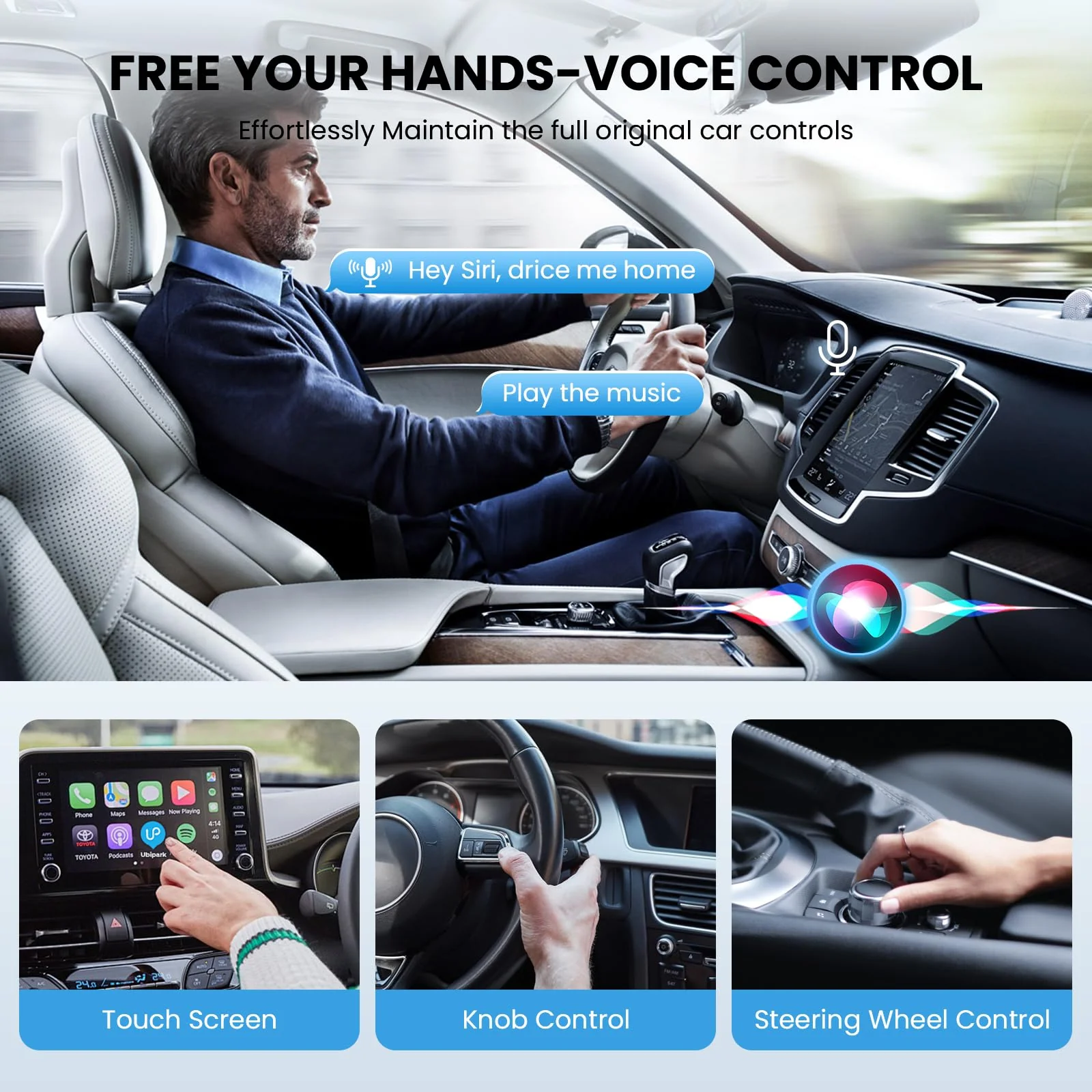 GRAYWATER Wireless CarPlay Adapter,Convert OEM Wired to Wireless Car Play Dongle Fit for Cars 2015+ & for Apple iPhone iOS 10+,Innovative Seamless Control Plug & Play（Space Silver） Space Silver - Image 5
