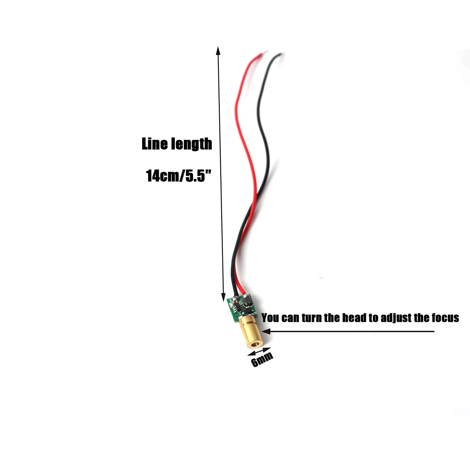 Green Laser Module Industrial Laser Module Adjustable Focal Length 6 mm Point (2) Point-2pack - Image 2