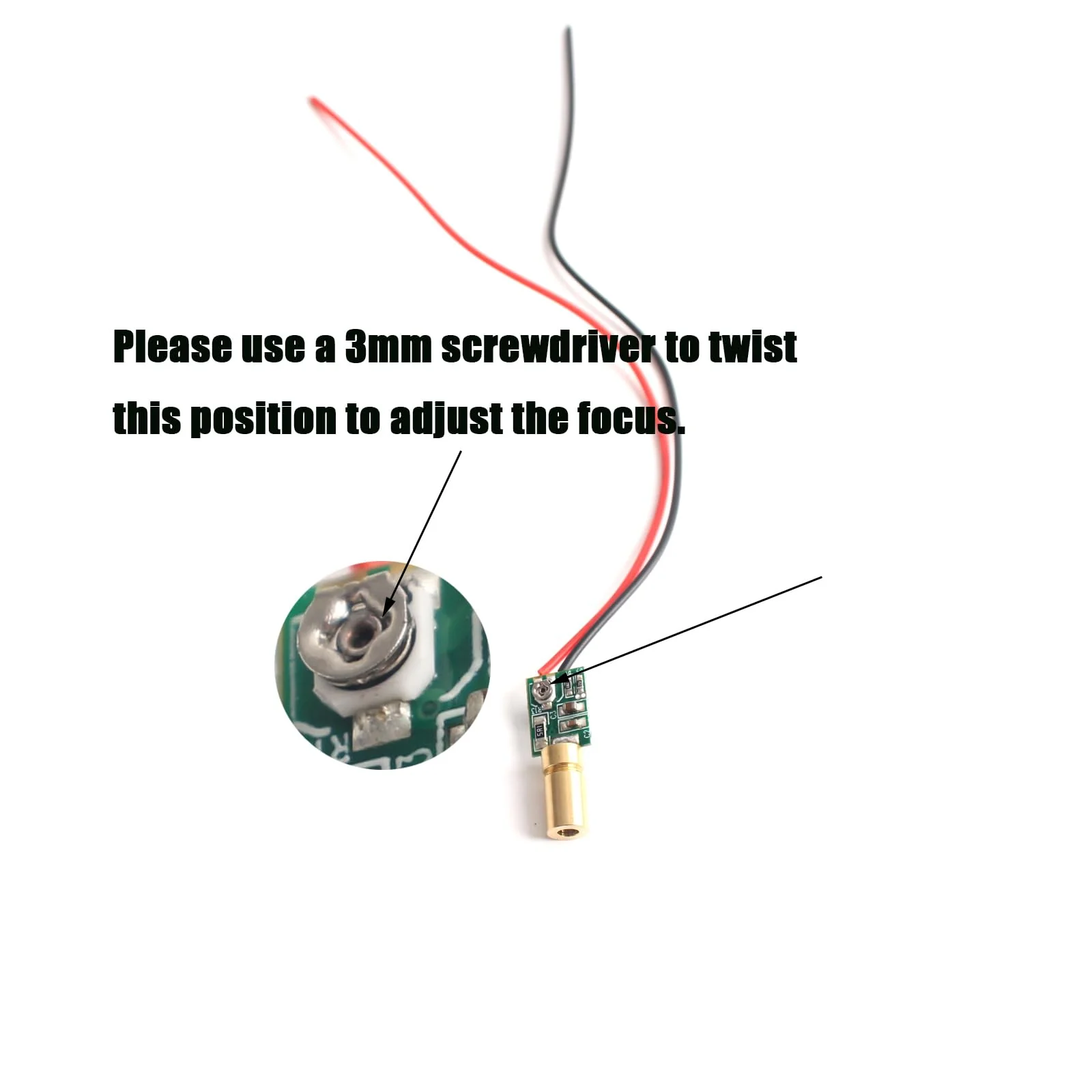 Green Laser Module Industrial Laser Module Adjustable Focal Length 6 mm Point (2) Point-2pack - Image 3