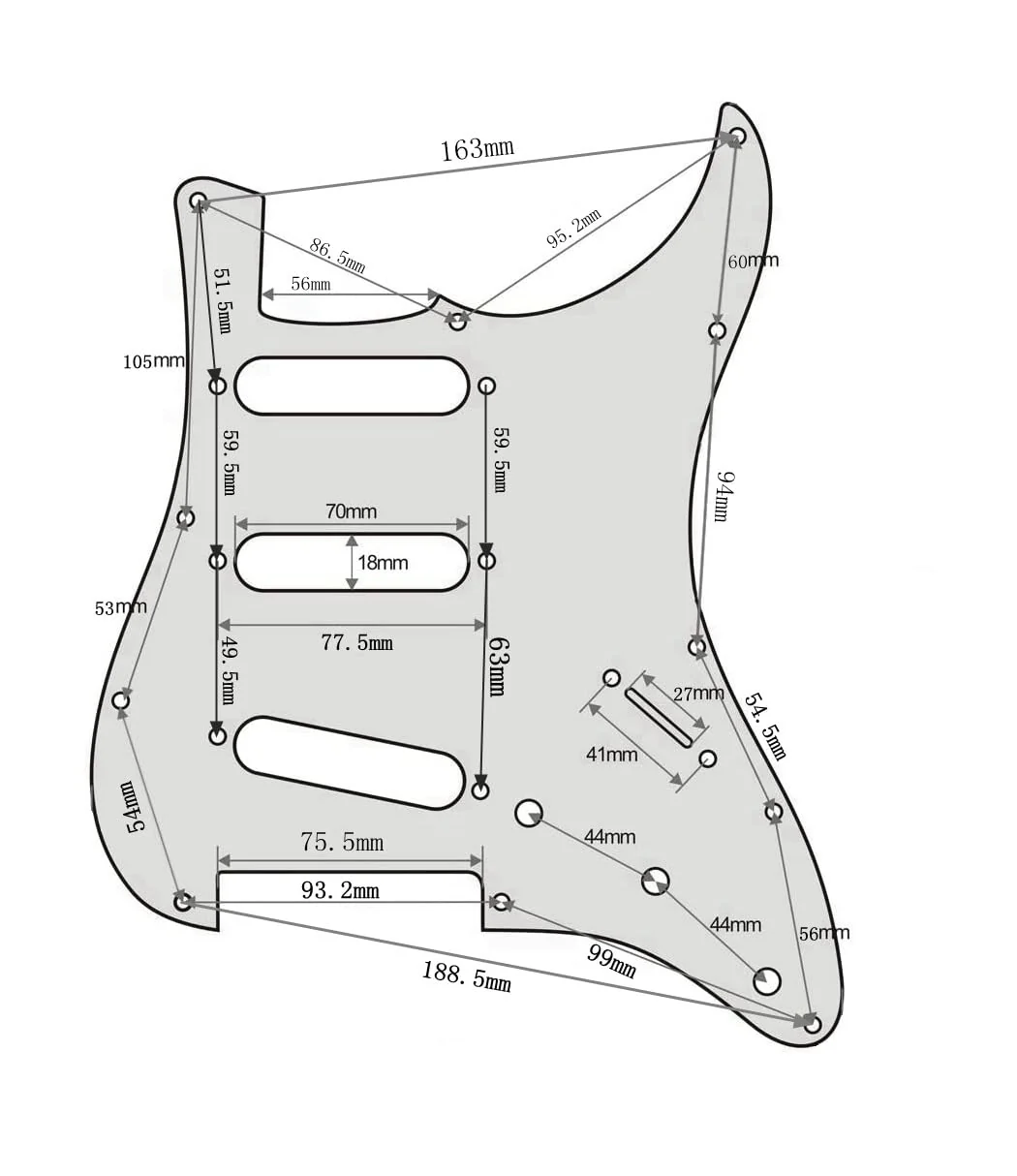 Green White Shell SSS 11 Holes Strat Electric Guitar Pickguard Scratch Plate For USA/Mexico Stratocaster Modern Style Guitar Parts Green White Shell - Image 2