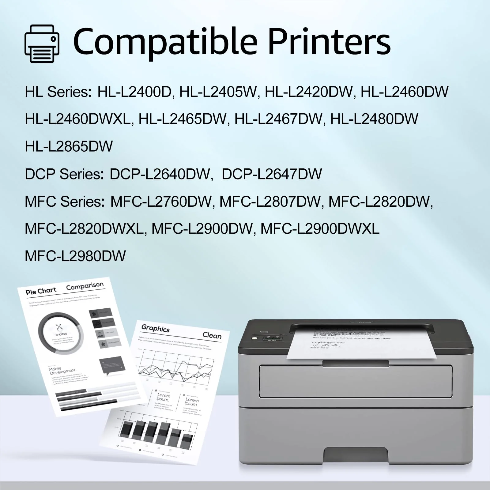 greencycle 1 Pack Compatible Drum unit Replacement for Brother DR830 DR-830 use with HL-L2405W HL-L2460DW MFC-L2900DW MFC-L2820DW Laser Printer(No toner) - Image 2