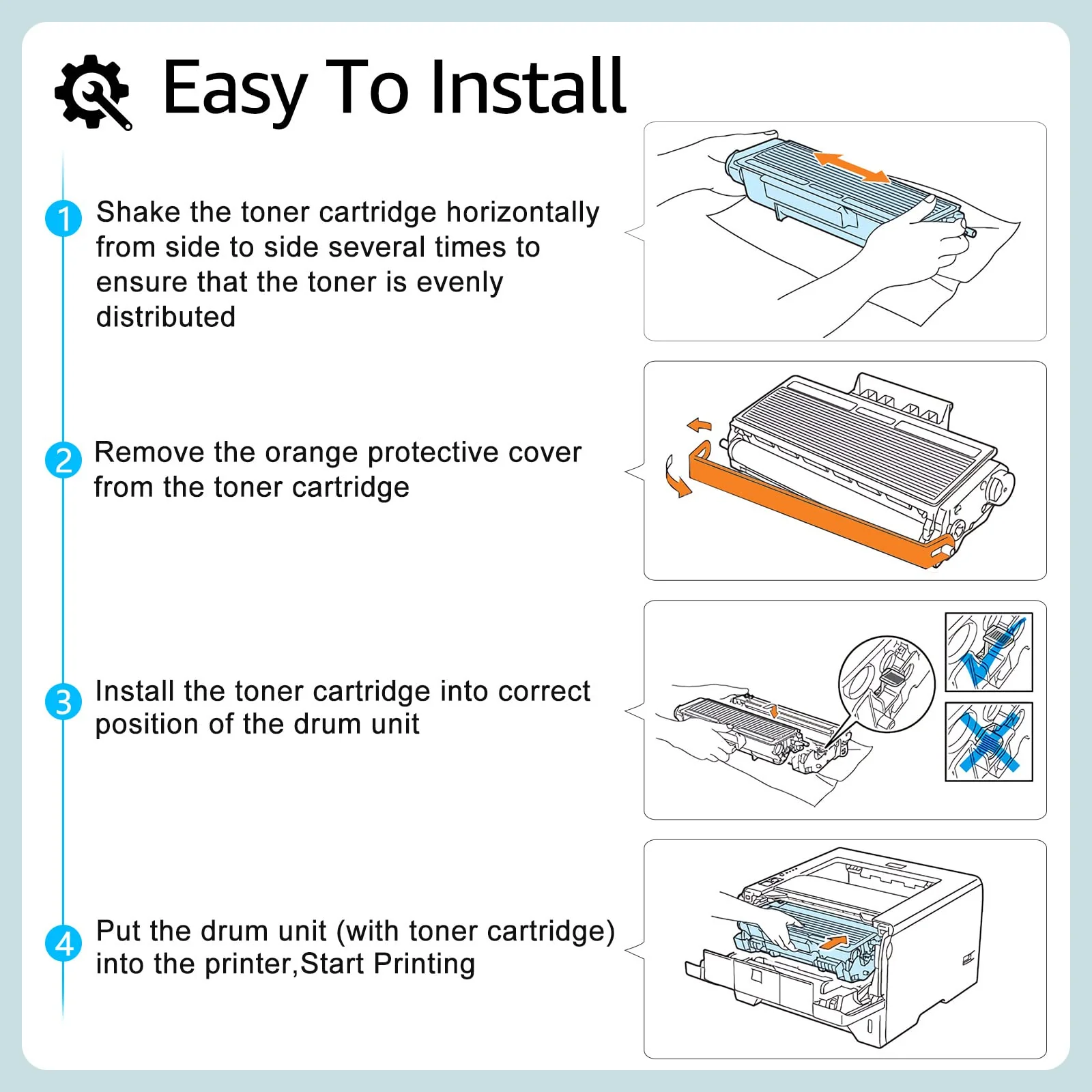 greencycle 1 Pack Compatible Drum unit Replacement for Brother DR830 DR-830 use with HL-L2405W HL-L2460DW MFC-L2900DW MFC-L2820DW Laser Printer(No toner) - Image 6