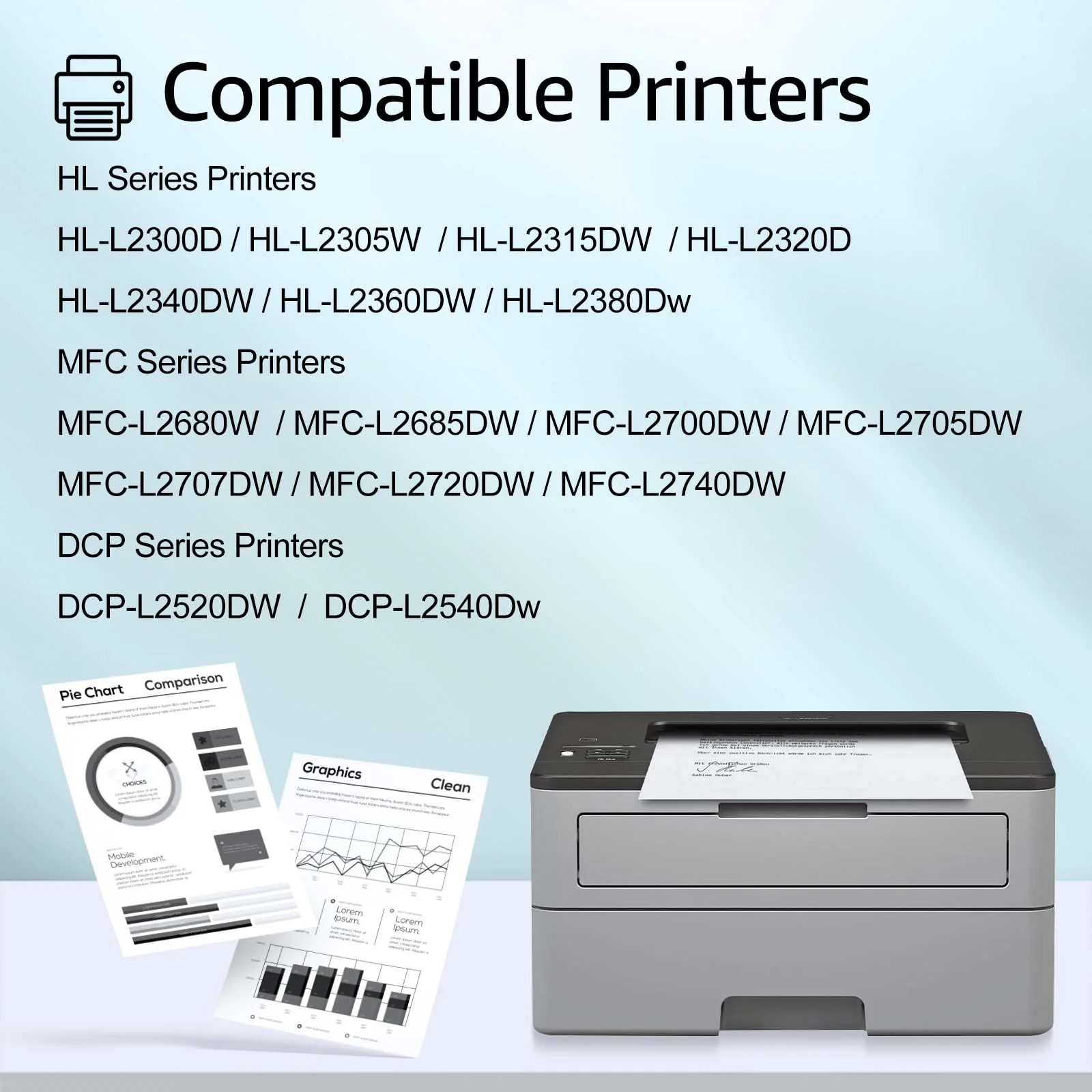 greencycle 1 Pack DR630 DR-630 Drum Unit (No Toner) Replacement Compatible for Brother HL-L2300D HL-L2340DW HL-L2380DW DCP-L2540DW MFC-L2700DW MFC-L2740DW Laser Printer (High yield, Black) - Image 2