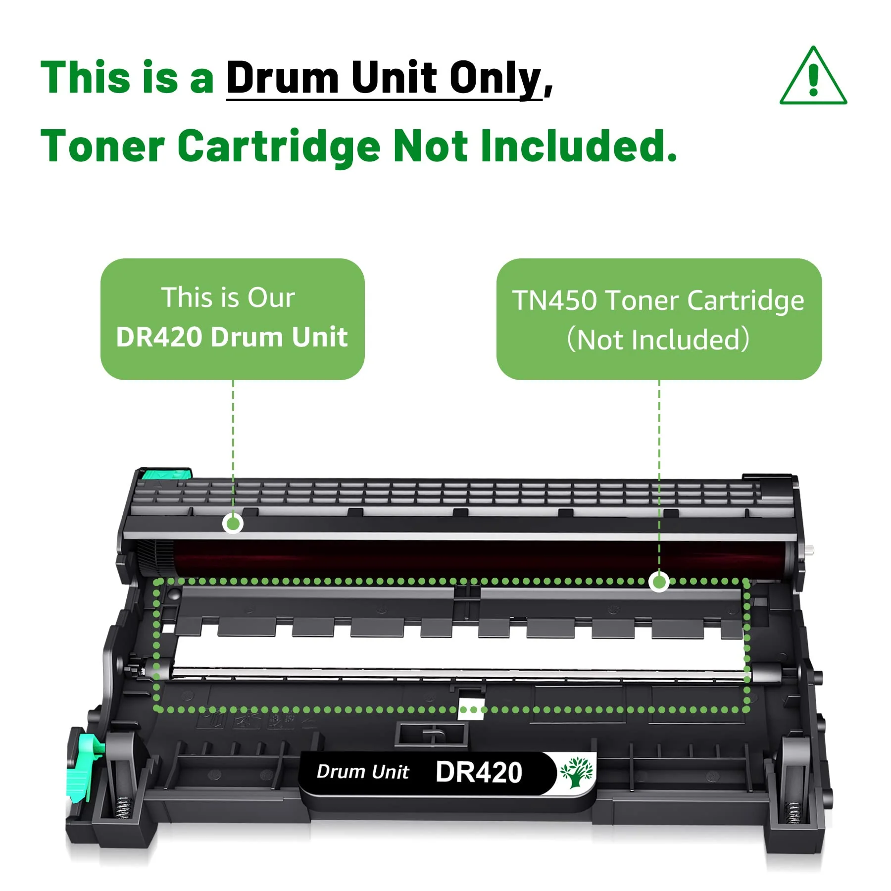 GREENSKY Compatible Drum-Unit Replacement for Brother DR420 DR 420 for Brother HL-2270DW HL-2280DW HL-2230 HL-2240 MFC-7360N MFC-7860DW DCP-7065DN Intellifax 2840 2940 (1 Drum-Unit) - Image 2