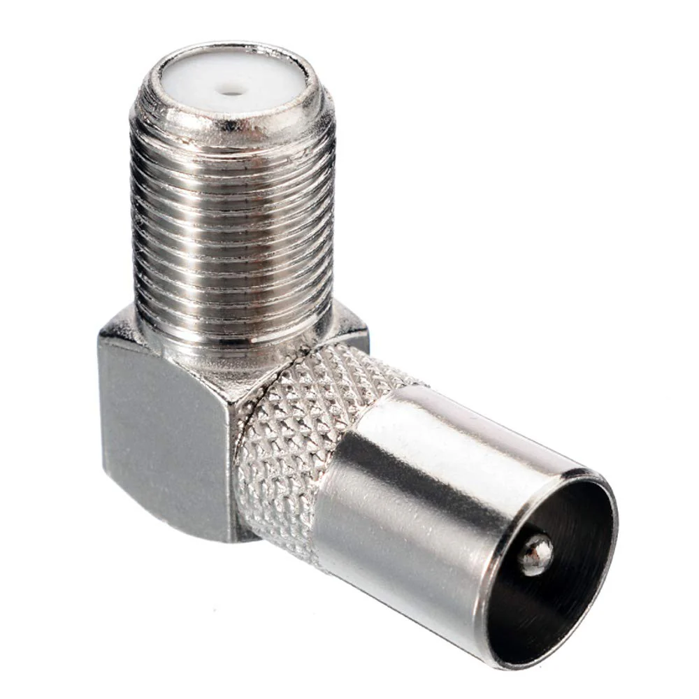 Greluma 4pcs 90 Degree F Type Female to PAL Male/Female Right Angle Satellite Antenna RF Coaxial Adapter F TV Connector Angle-4 - Image 2