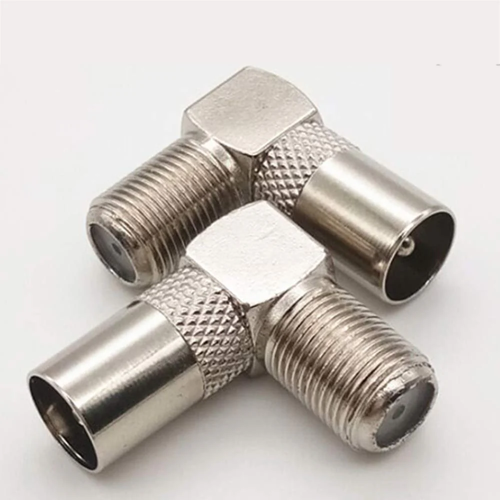 Greluma 4pcs 90 Degree F Type Female to PAL Male/Female Right Angle Satellite Antenna RF Coaxial Adapter F TV Connector Angle-4 - Image 4