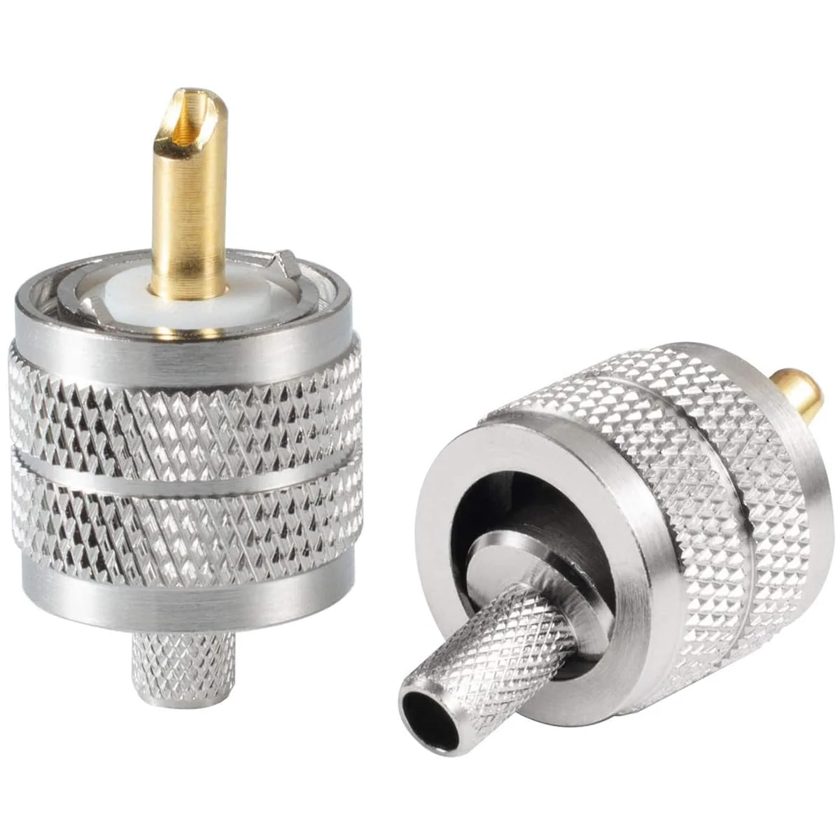 Greluma 6 x UHF PL-259 Male Crimp Coaxial Adapter RF Connector for RG58 / U LMR195 Coaxial Cable Compatible with Amateur Radio - Image 2