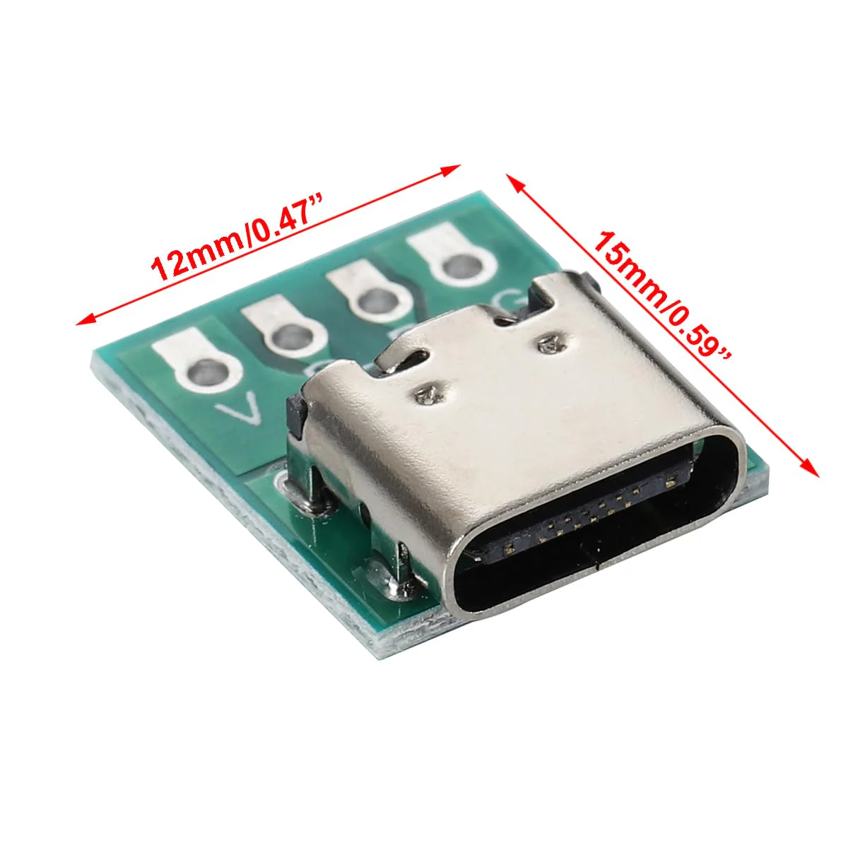 Greluma 6PCS 16 Pin Type-C Male to 2.54mm PCB Adapter USB C to DIP 4 Pin for Charging and Data Transfer USB C DIP-6 - Image 7