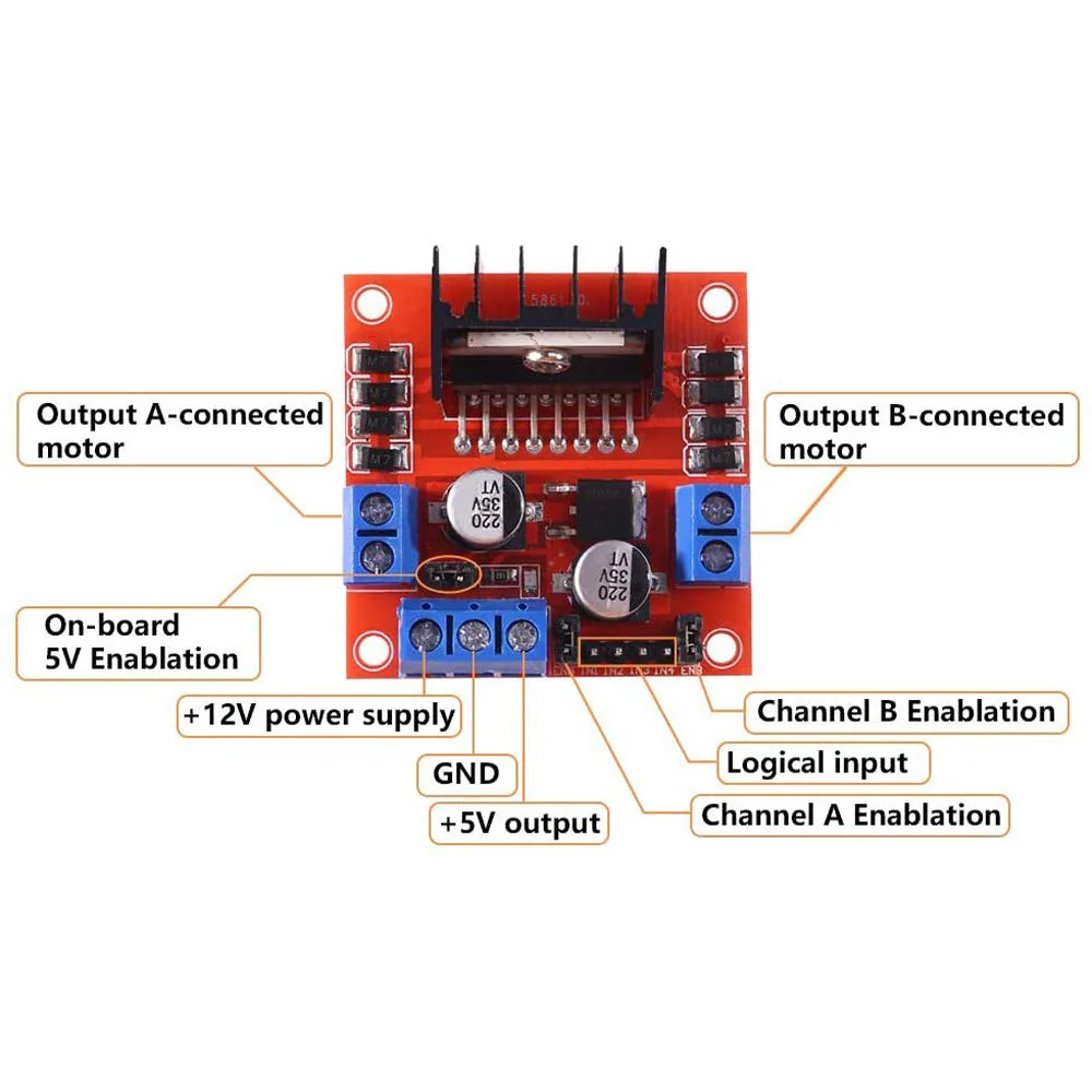 Greluma L298N Motor Drive Controller Board Module Double H Bridge DC Stepper for Arduino Pack of 4 - Image 5
