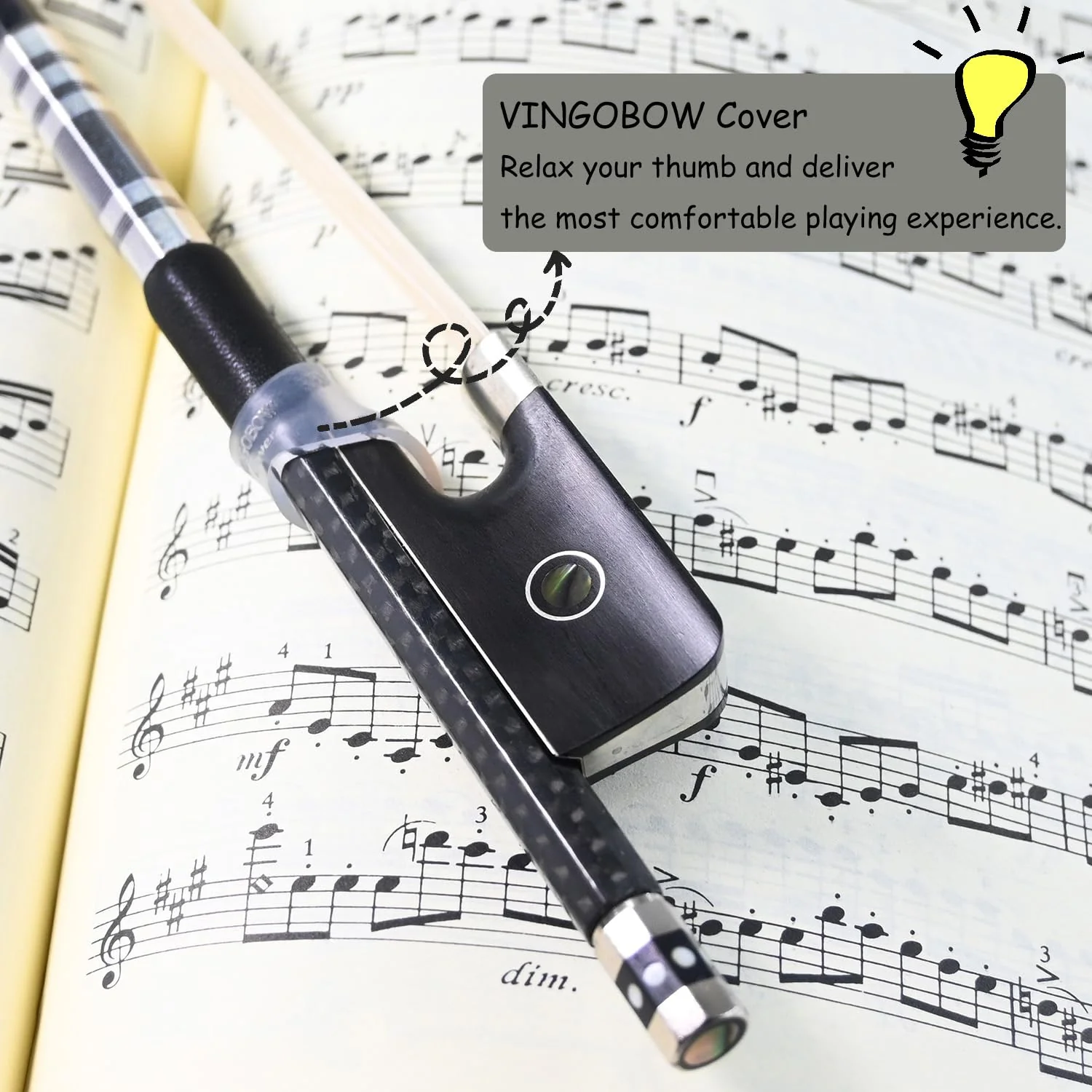 Grid Carbon Fiber Viola Bow Full 4/4 Size for Professional Player Parisian Eyes Ebony Frog Well Balanced Light Weight Natural Horse Hair Great Bounce Warm Sweet Tone - Image 6