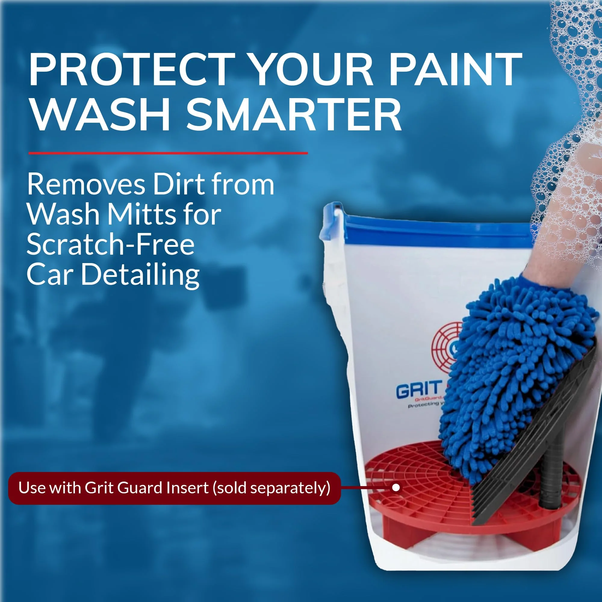 Grit Guard Washboard Bucket Insert, Removes Dirt from Wash Mitt for Car Detailing, Attaches to Grit Guard Insert, Fits Most 3-6 Gallon Car Wash Buckets - Black - Image 3