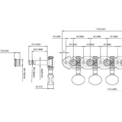 Grover 304C Sta-Tite Mandolin Tuners - 4+4 - Chrome - Image 4
