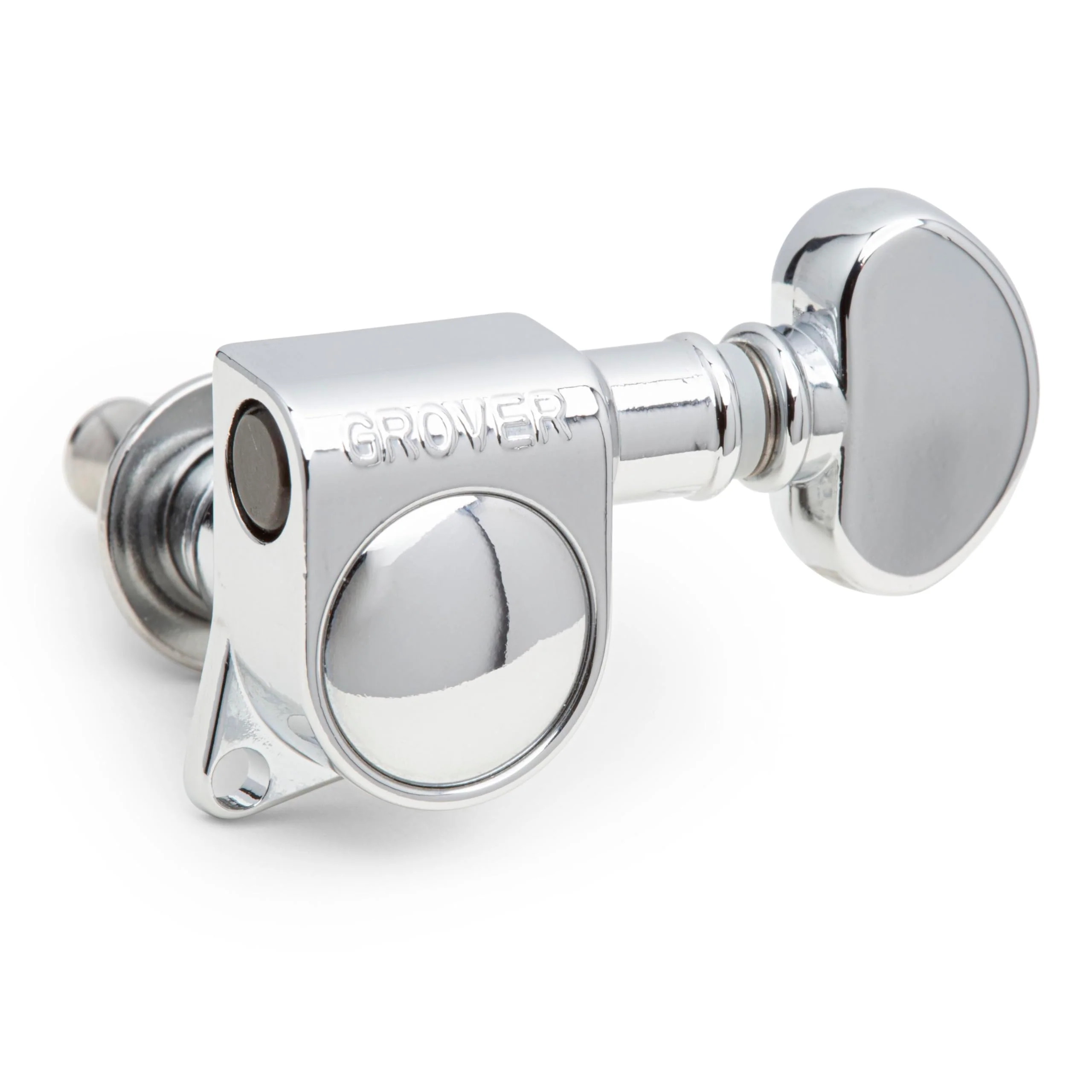 Grover 406C Locking Rotomatics Guitar Tuners, Tuning Machines Set 3+3 18:1 Chrome Mid-Size "Mini" Tuning Keys with Tonebird Dunlop Polish Cloth Bundle Tuner Heads with Small Kidney Button - Image 3