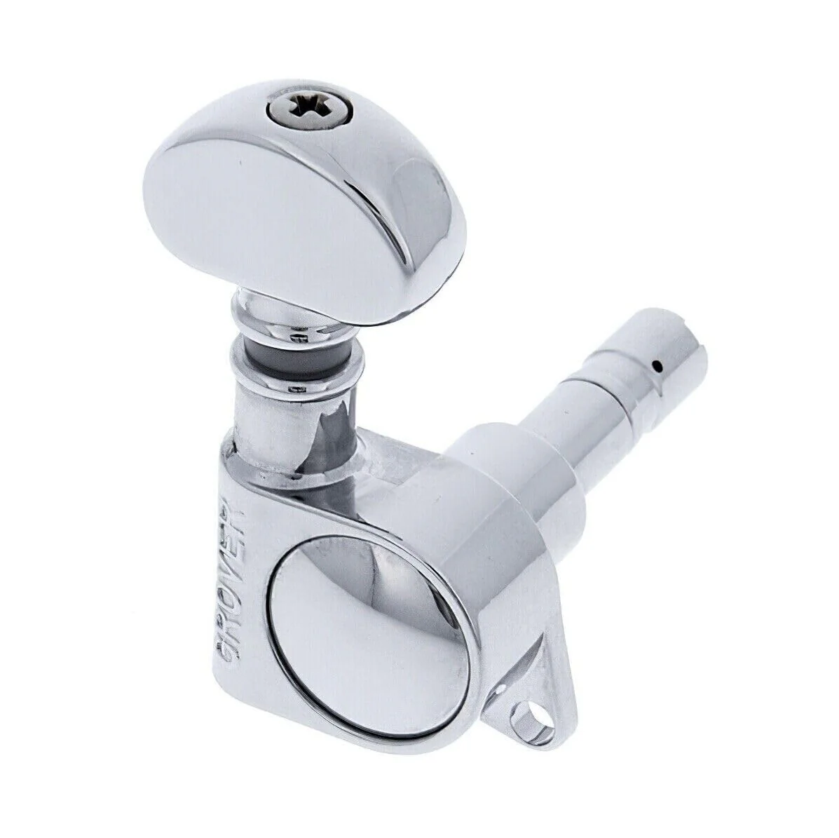 Grover 406C Locking Rotomatics Guitar Tuners, Tuning Machines Set 3+3 18:1 Chrome Mid-Size "Mini" Tuning Keys with Tonebird Dunlop Polish Cloth Bundle Tuner Heads with Small Kidney Button - Image 4