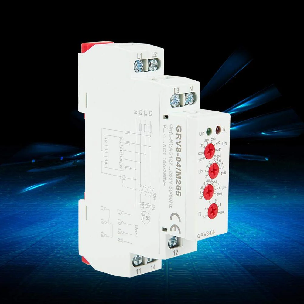 GRV8-04 M265 Voltage Relay 3-Phase Voltage Monitoring Relay Phase Sequence Phase Failure Protection - Image 4