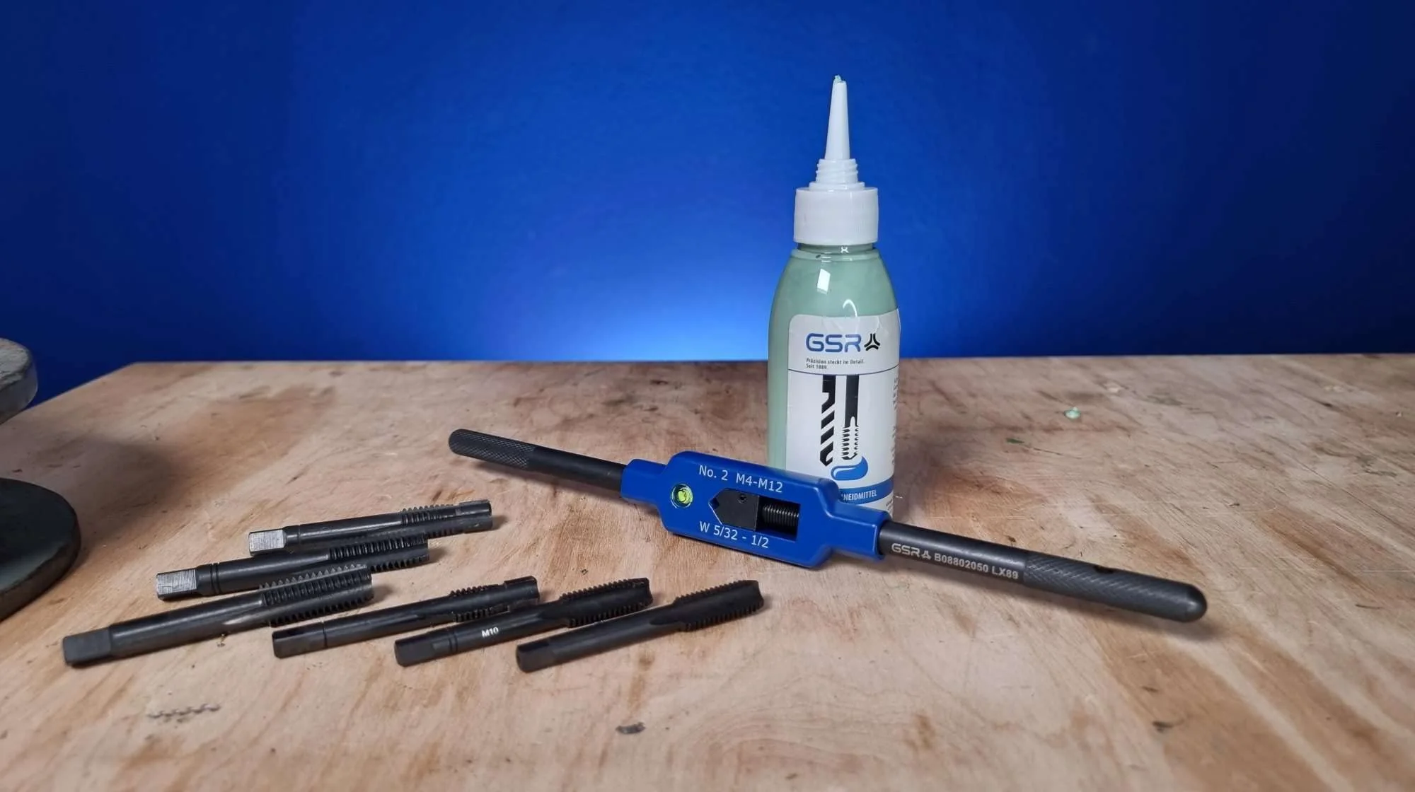 GSR Steel Tap Wrench with Center Eye | Size 2 (M4-M12) | Adjustable Tap Holder with Square Shank | Stainless Steel | Burnished Handles | Hand Tap Tool Holder ‎Nr. 2 | M4- M12 | BSW 5/32-1/2 | BSP G1/8 - Image 7