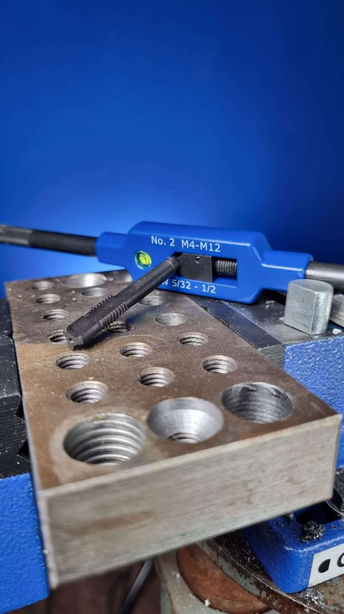 GSR Steel Tap Wrench with Center Eye | Size 2 (M4-M12) | Adjustable Tap Holder with Square Shank | Stainless Steel | Burnished Handles | Hand Tap Tool Holder ‎Nr. 2 | M4- M12 | BSW 5/32-1/2 | BSP G1/8 - Image 8
