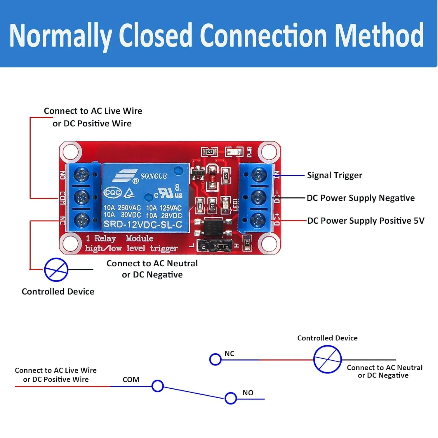 GTIWUNG One Channel Relay Module 12 V, 1 Channel Relay Board with Optocoupler Isolation, High Level Trigger Relay Module, Low Level Trigger Expansion Board, Relay Switch Module for Arduino Pack of 10 1 channel 12 V, red - Image 5
