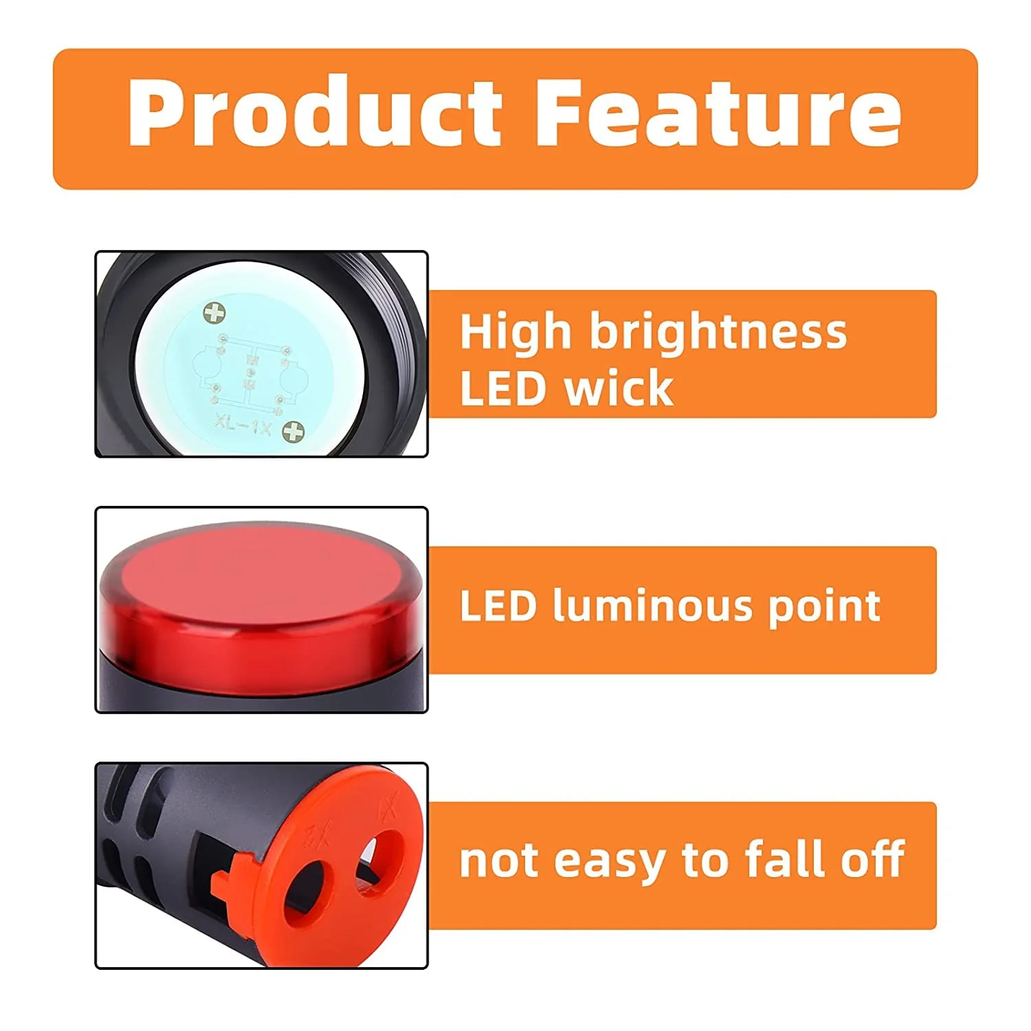 GTIWUNG Pack of 10 AC DC 24 V Energy-Saving LED Indicator Signal Light, LED Indicator Light, Control Light, 22 mm Thread - Image 4