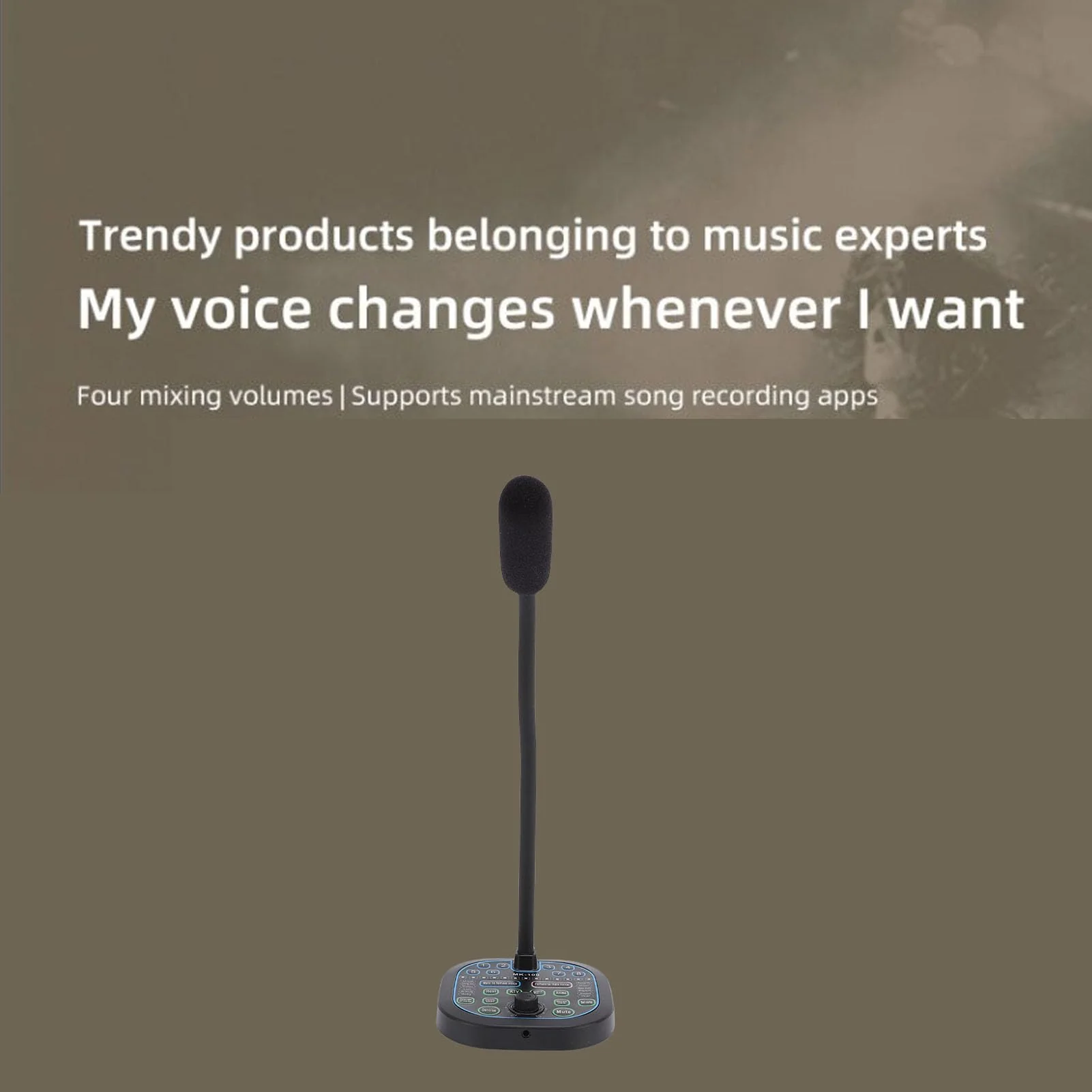 Gugxiom Handheld Voice Changer with 16 Sound Effects, USB Type C 3.5mm Microphone Voice Changer, Voice DisguiserCompatible for PC, Phone & Gaming - Image 2