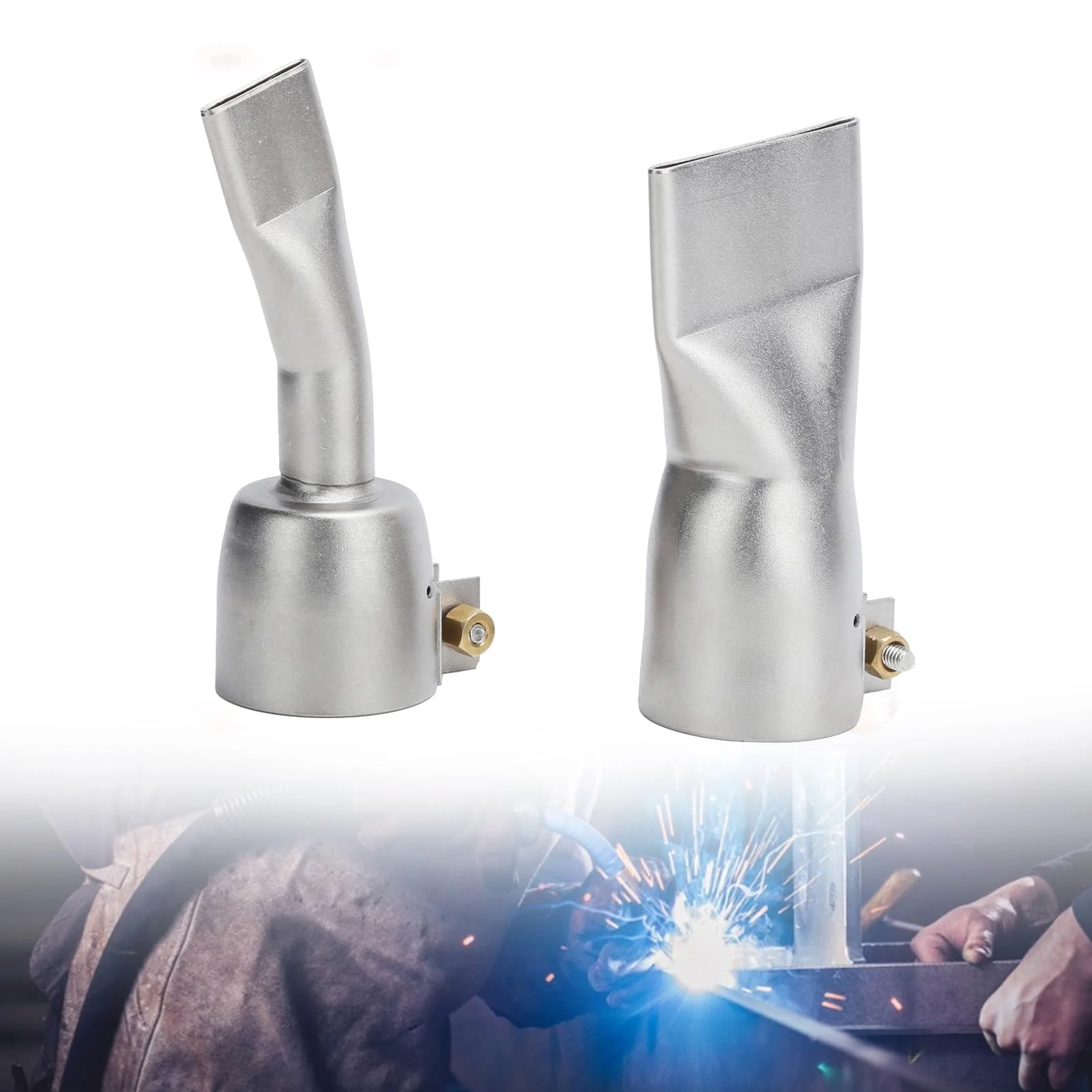 Gugxiom Pack of 2 Nozzles, Stainless Steel Nozzles, 20 mm Small and 40 mm Large Tip, Welding Tools for Plastic Heat Gun/Handheld Hot Air Welding Machine - Image 7