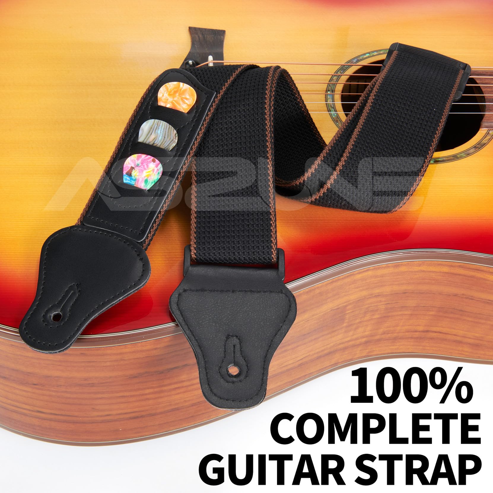 Guitar Accessories Kit:Strap,Capo,Picks,GuitaTuner,guitar string winders,Premium Guitar Gifts for Men, Beginners - Image 3