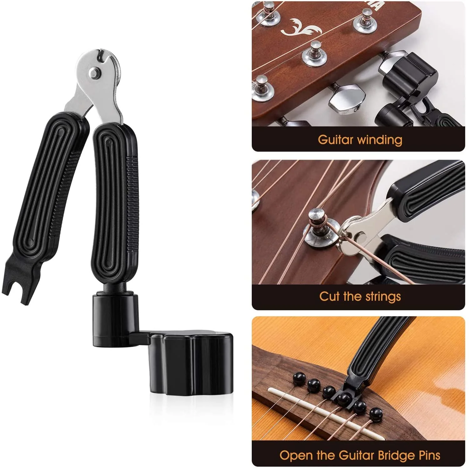 Guitar Accessories Set 10 Pieces Guitar Tool Kit Including Guitar Capo, Tuner, String Winder, Guitar Strap, Guitar Picks, Guitar Bones Pick Holder for acoustic electric guitar player 10 Pcs - Image 6