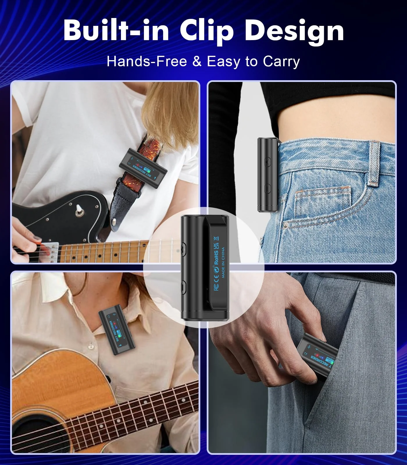 Guitar Audio Interface Pocket Internal Recording Sound Card with Bluetooth, Internal Sound Card, Compatible with iPhone, Mac, Laptop, Android—Plug & Play for Recording, Streaming, Playing - Image 7