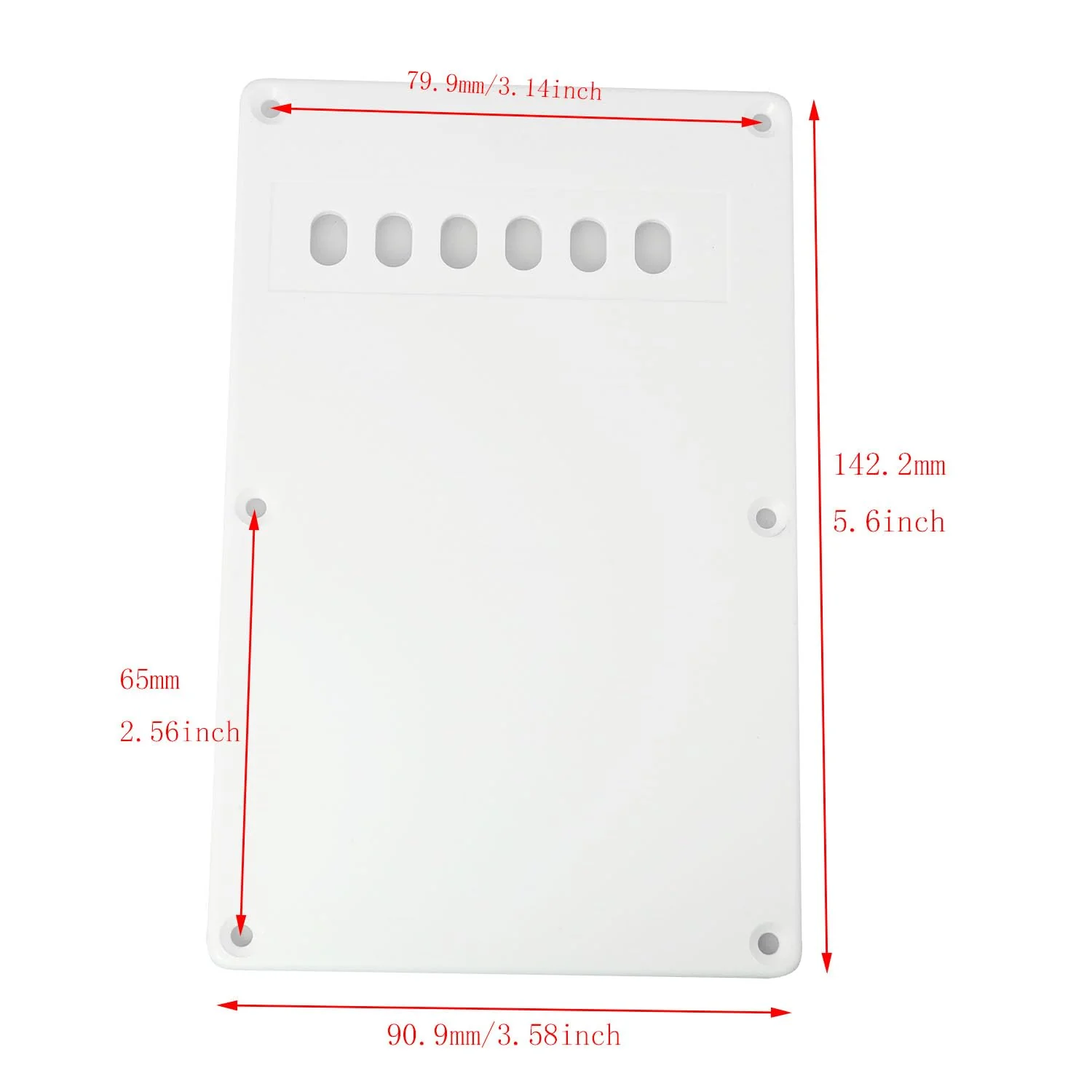 Guitar Back Plate DGBRSM 2pcs Pickguard Tremolo Cavity Cover Backplate with Screws Suitable for SQ, ST Series Electric Guitar Rear Cover (Black, White) - Image 2