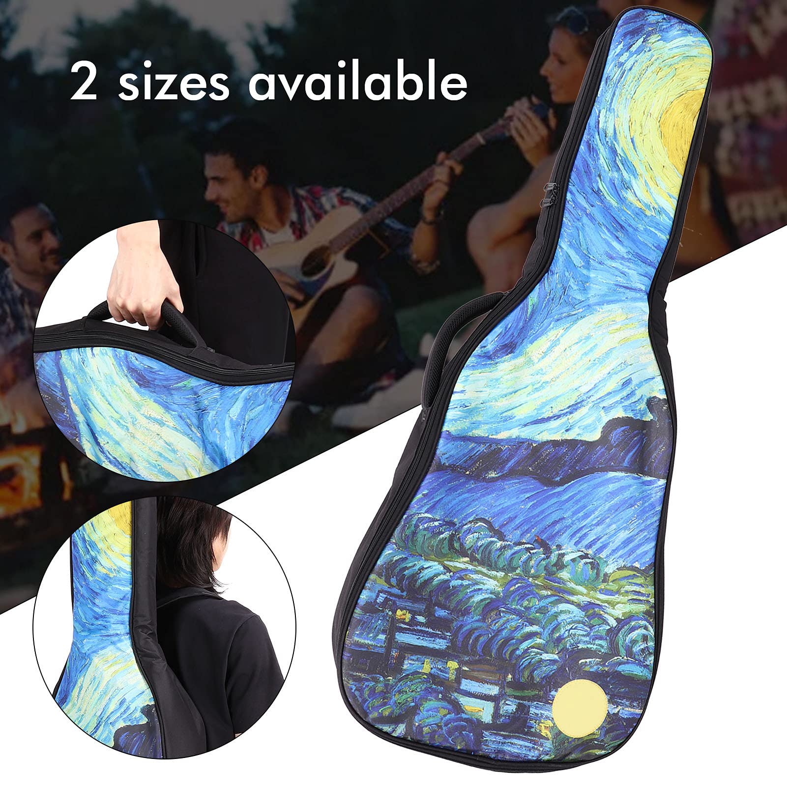 Guitar Bag, Exquisite Musical Instrument Storage Durable Guitar Accessories Soft Case for Storage(36 inches) - Image 2