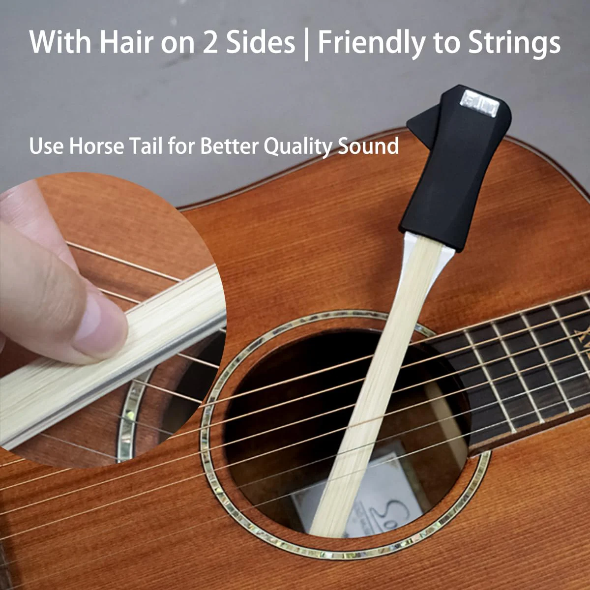 Guitar Bow - Makes Your Guitar a Cello/Violin - 2-in-1 Bow and Pick Fun and Creative Tools for Acoustic Guitar Steel Stringed Instrument - Image 4