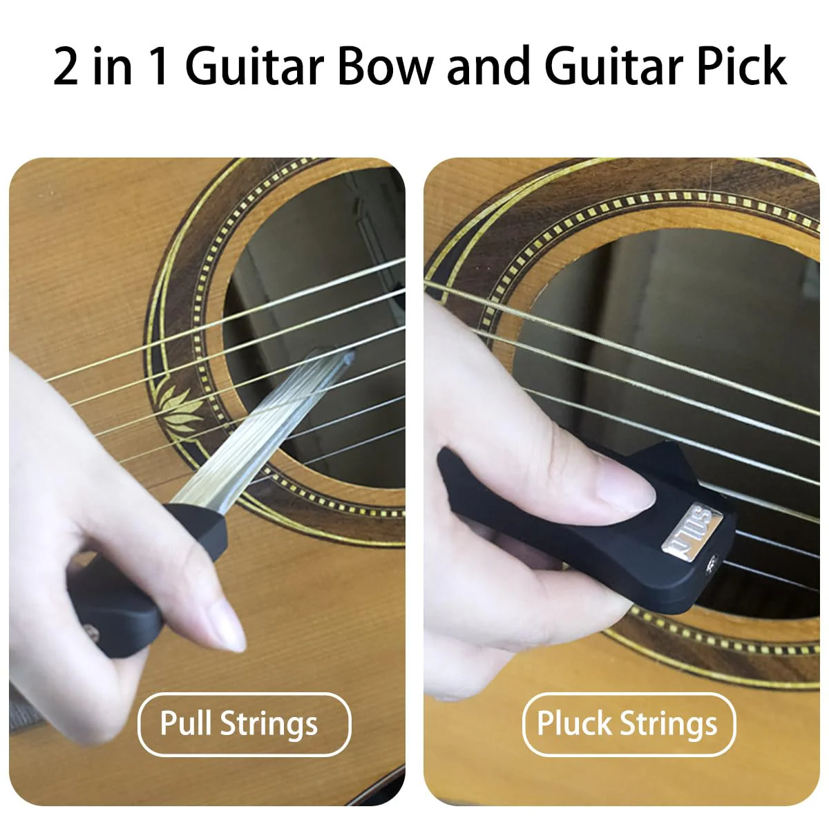 Guitar Bow - Makes Your Guitar a Cello/Violin - 2-in-1 Bow and Pick Fun and Creative Tools for Acoustic Guitar Steel Stringed Instrument - Image 5