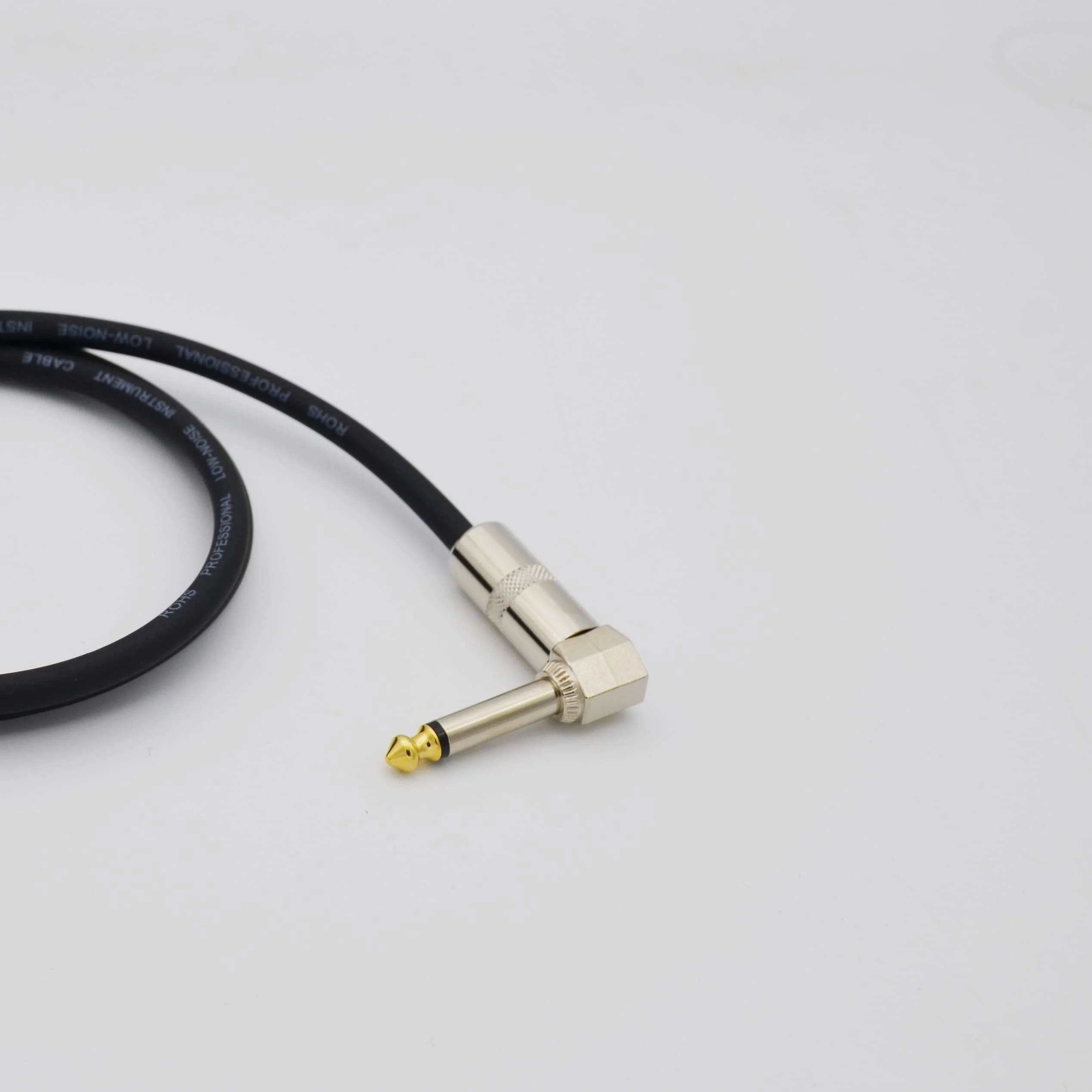 Guitar Cable 3 ft Instrument Cable 1/4 Inch Right Angle Guitar Patch Cables AMP Cord for Electric Guitar,Bass Keyboard,Pro Audio Black,Pack of 3 - Image 2