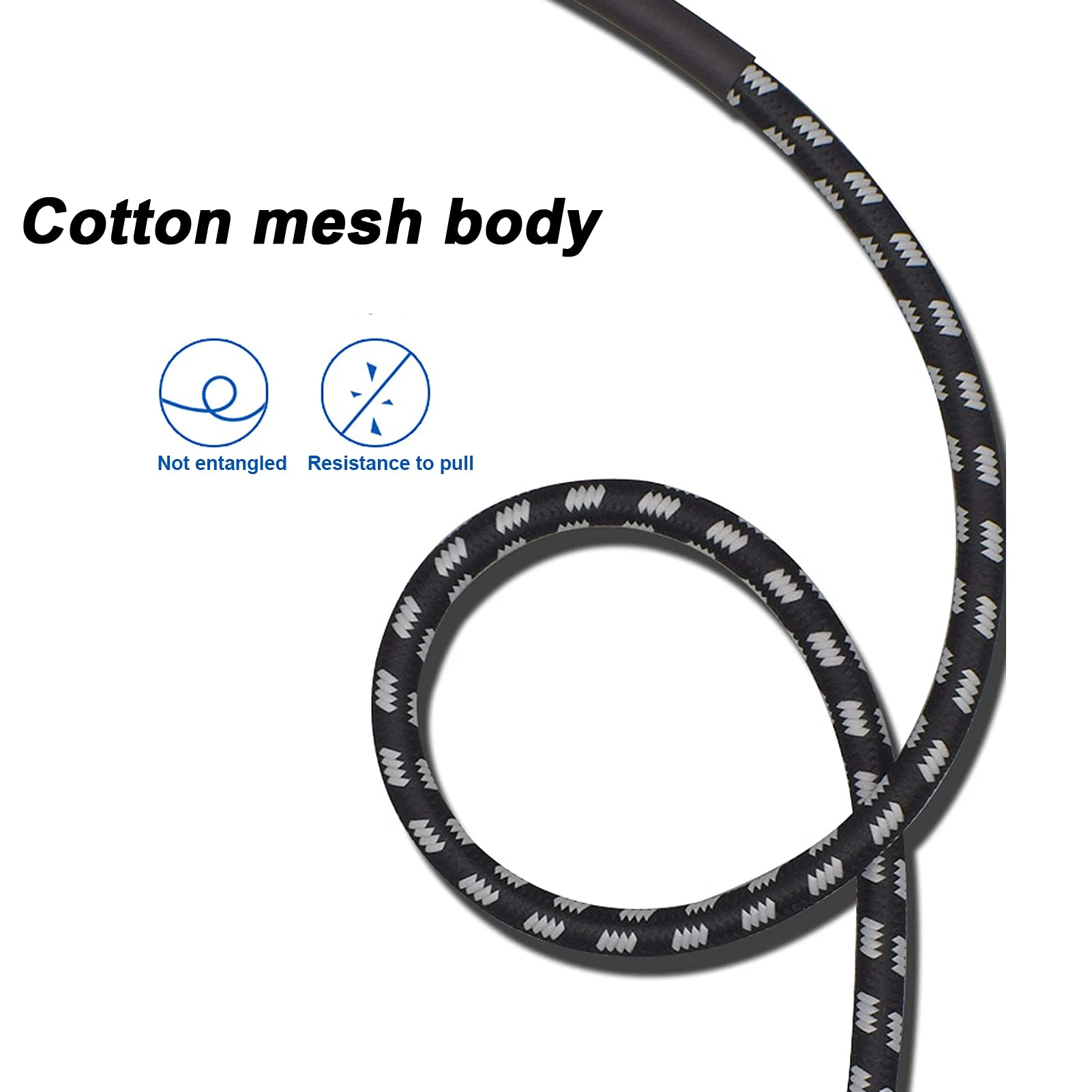Guitar Cable - 6.35MM Male Head Audio Guitar Cable 10ft Electric Guitar Amplifier Cord - Right Angle to Right Angle 1/4 Inch Instrument Cable Guitar Amp Cable(Black-White) - Image 9