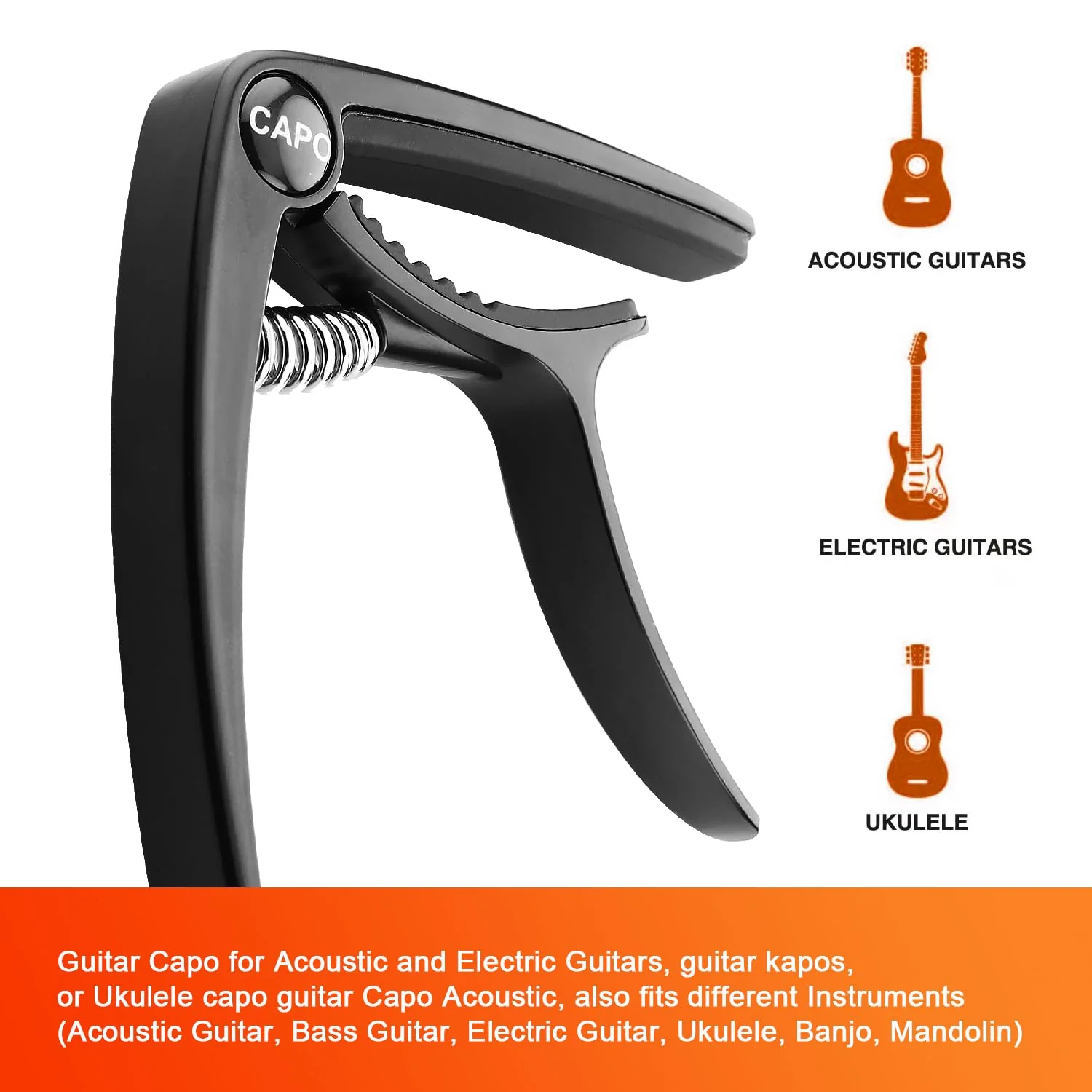Guitar Capo, Capo, Capo for acoustic guitar, acoustic guitar capo, Capo for electric guitar, Guitar Capo for acoustic, Electric guitar capo, Kapo, acoustic guitar capo 6 string, Guitar capos - Image 3