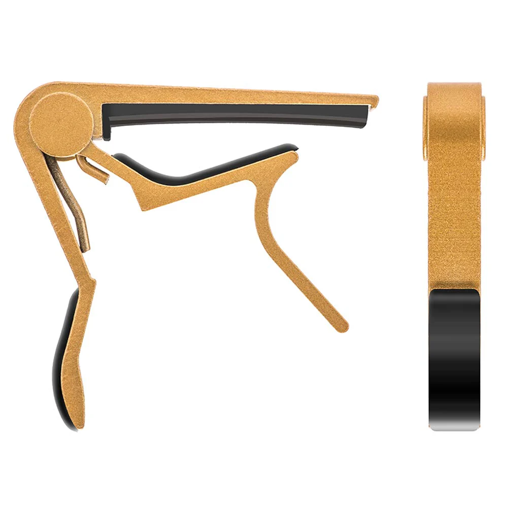 Guitar Capo for Acoustic and Electric Guitars with 6 String Aluminum Material Acoustic Electric Tools Colorful - Gold Yellow - Image 3