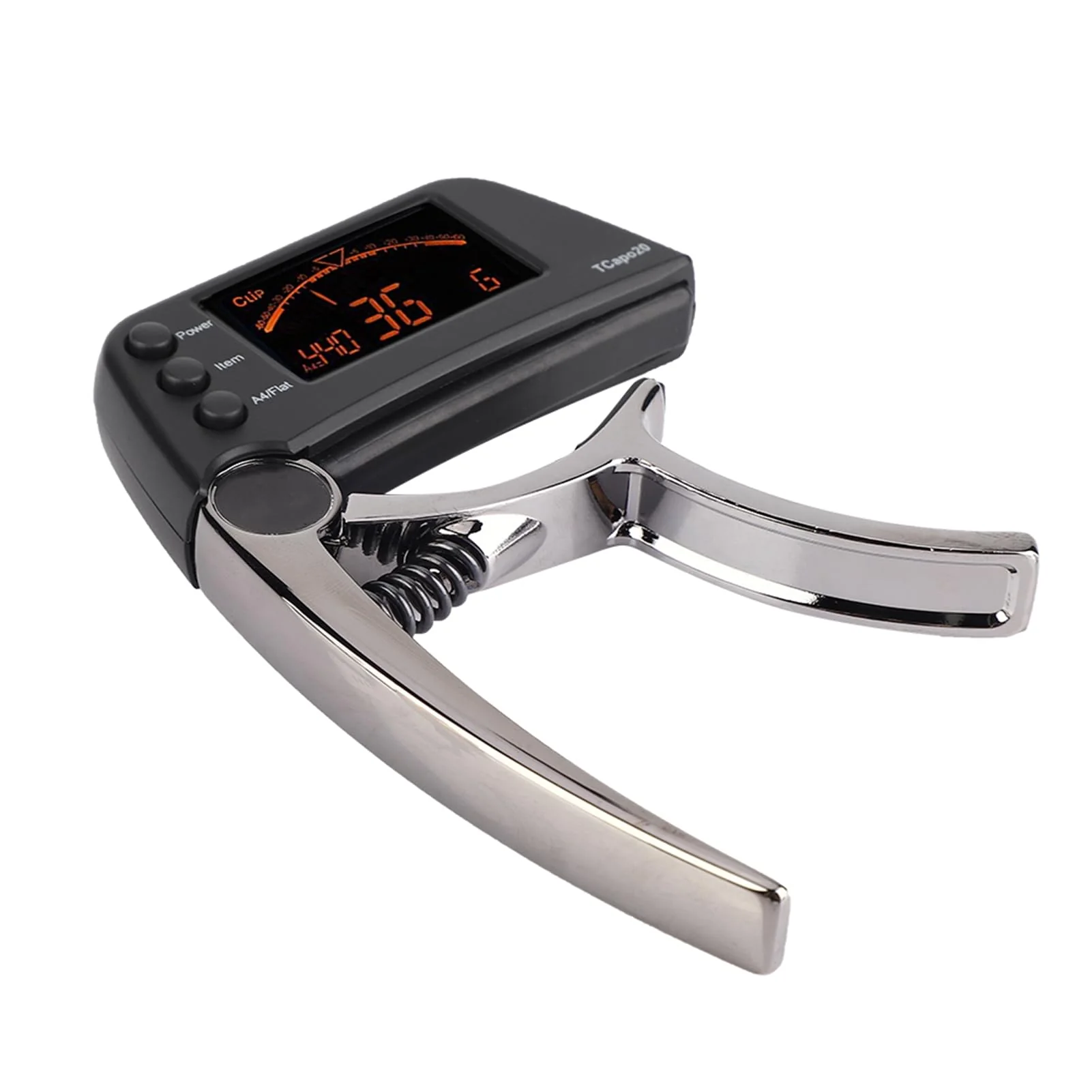 Guitar Capo Tuner, 2 in 1 Clip On Capo with Digital Tuner for Guitar and Bass Zinc Alloy Built in Tuner Chromatic Tuner with LCD Display (Plating bronze) Plating bronze - Image 7