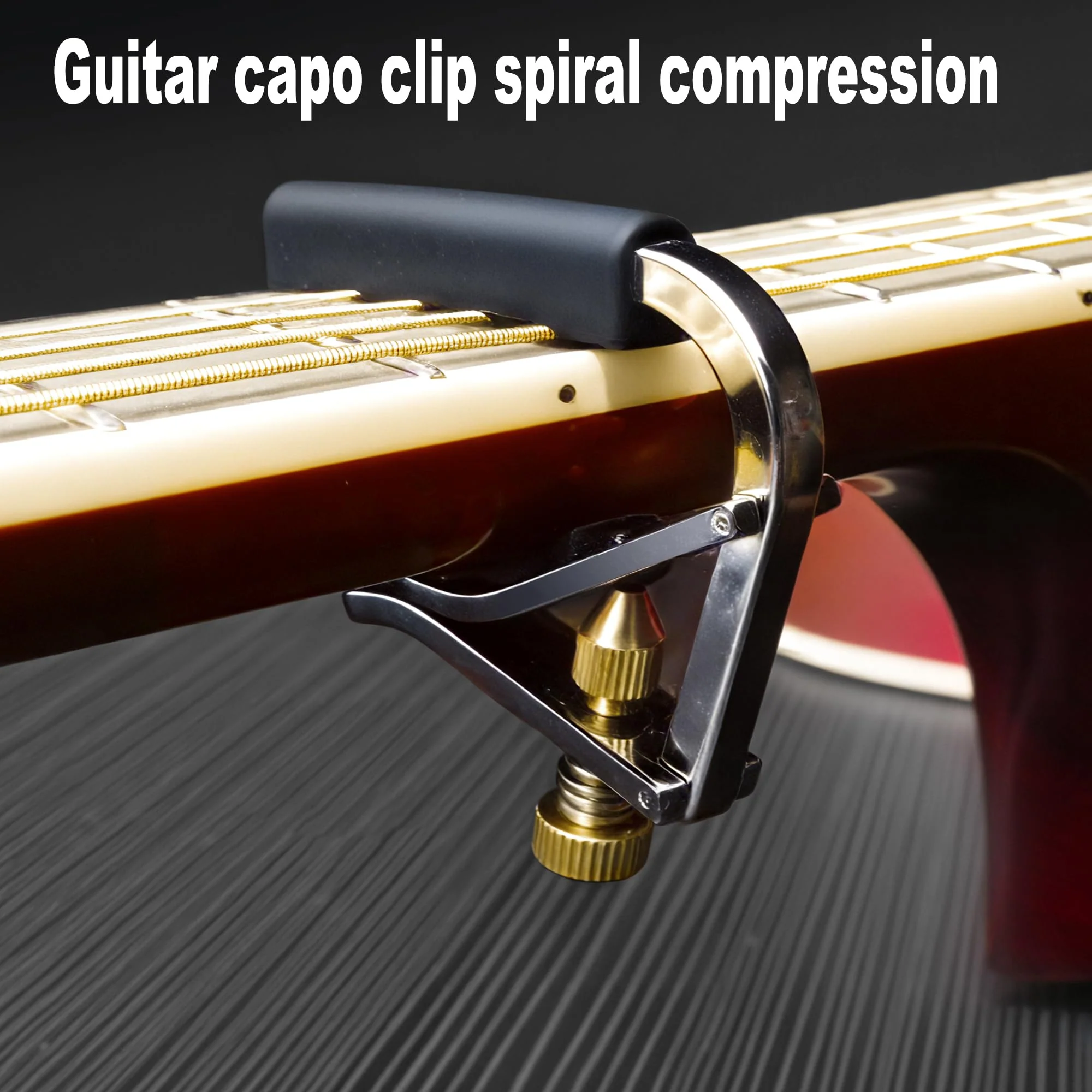 Guitar Capo Wrotgt Capo for Acoustic Guitar 6 String Quick Change Kapo for Electric and Acoustic Metal Guitar Tuner Clip on Guitar Fret Adjust for Acoustic and Electric Guitars Gold capo 04 - Image 2